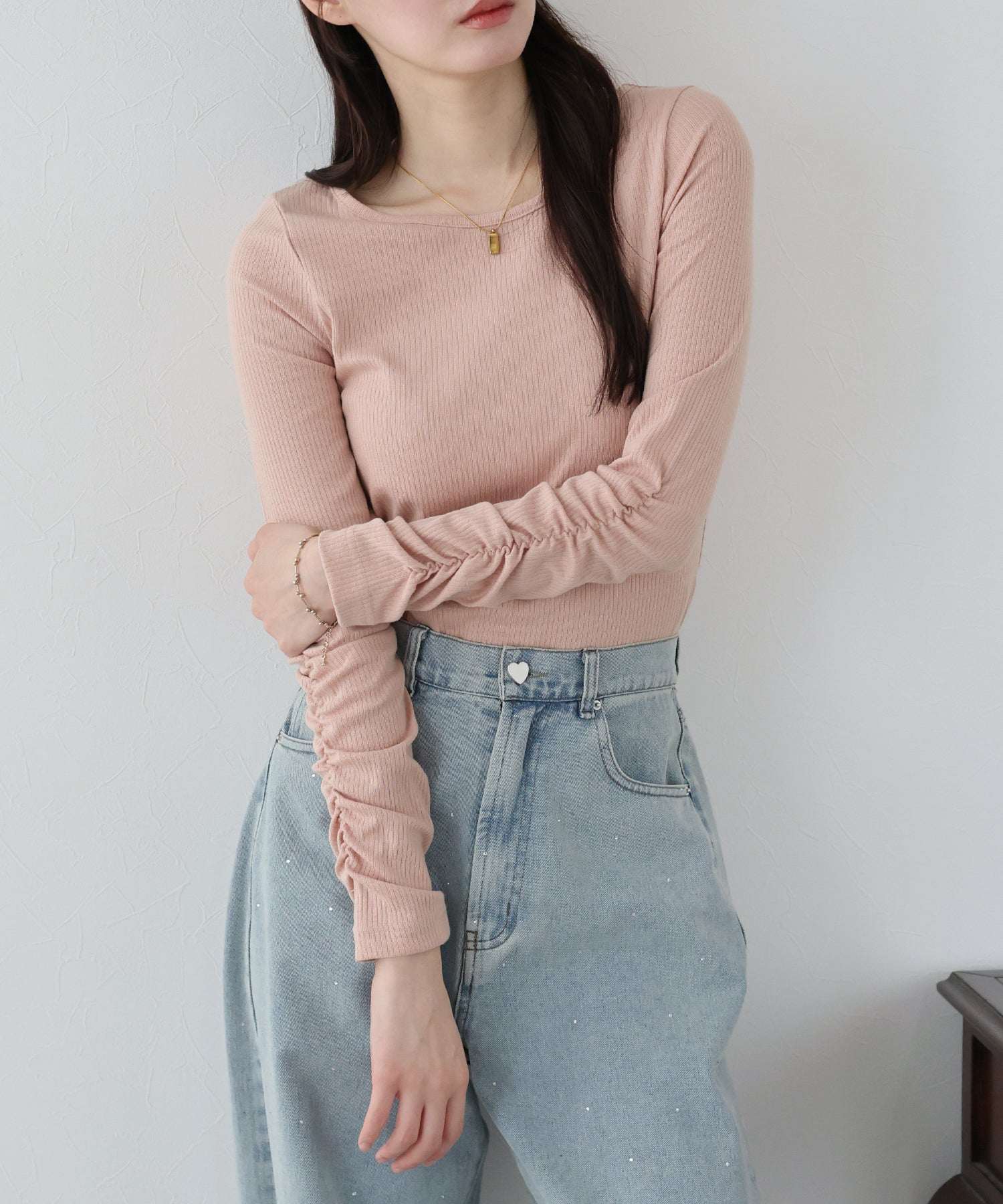 藍東 BLUEEAST 皺褶袖上衣