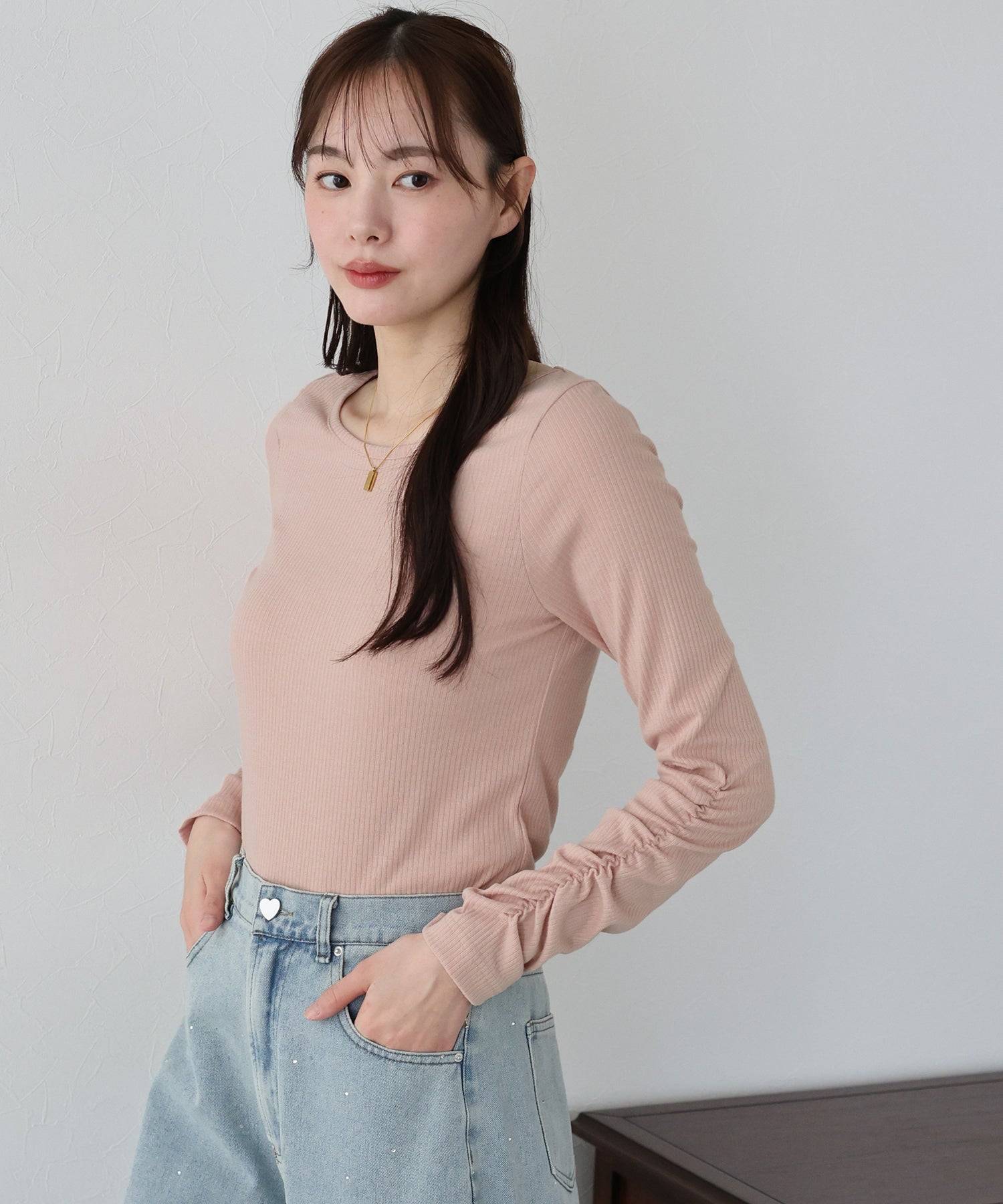 藍東 BLUEEAST 皺褶袖上衣