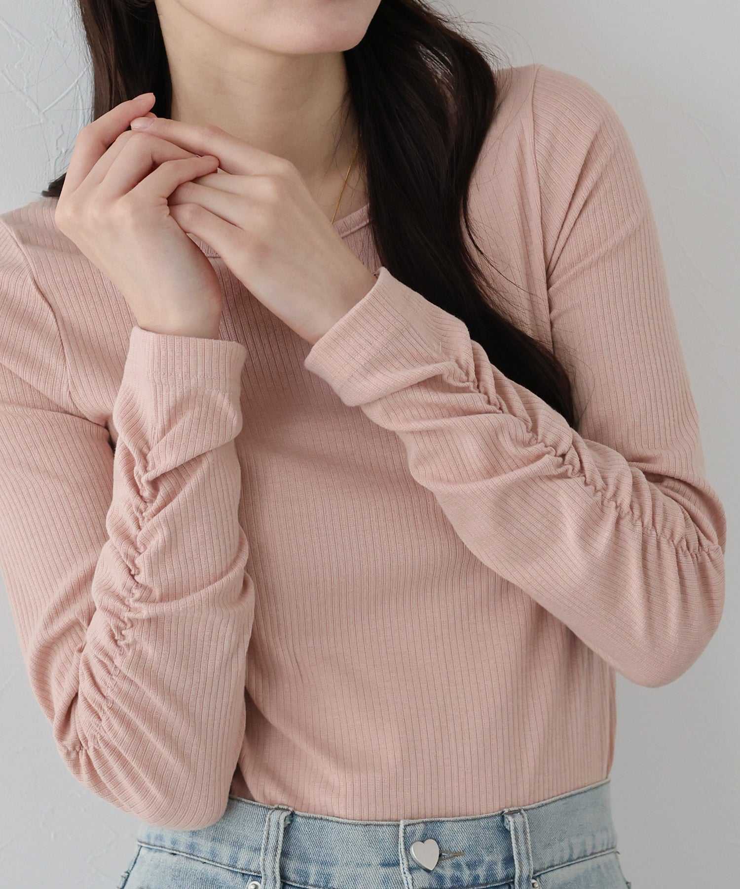 藍東 BLUEEAST 皺褶袖上衣