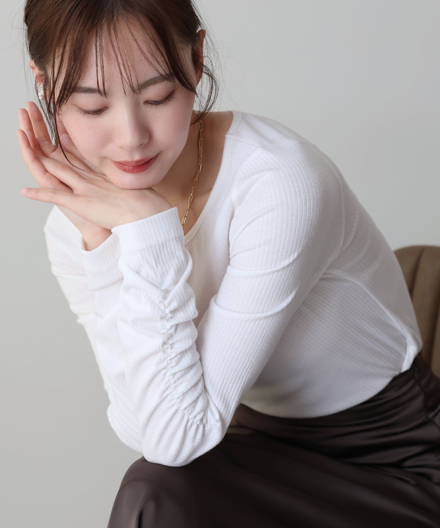 藍東 BLUEEAST 皺褶袖上衣