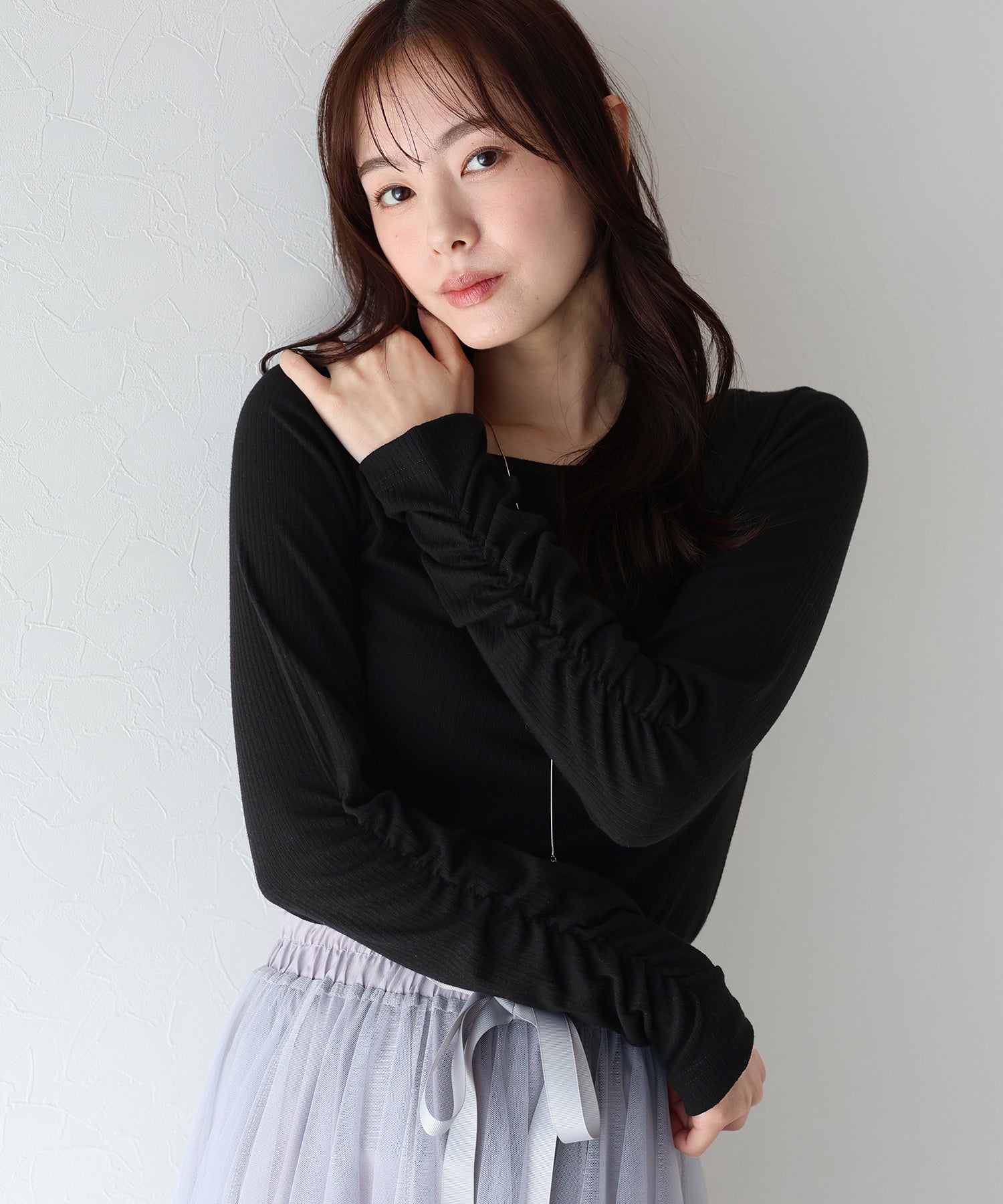 藍東 BLUEEAST 皺褶袖上衣