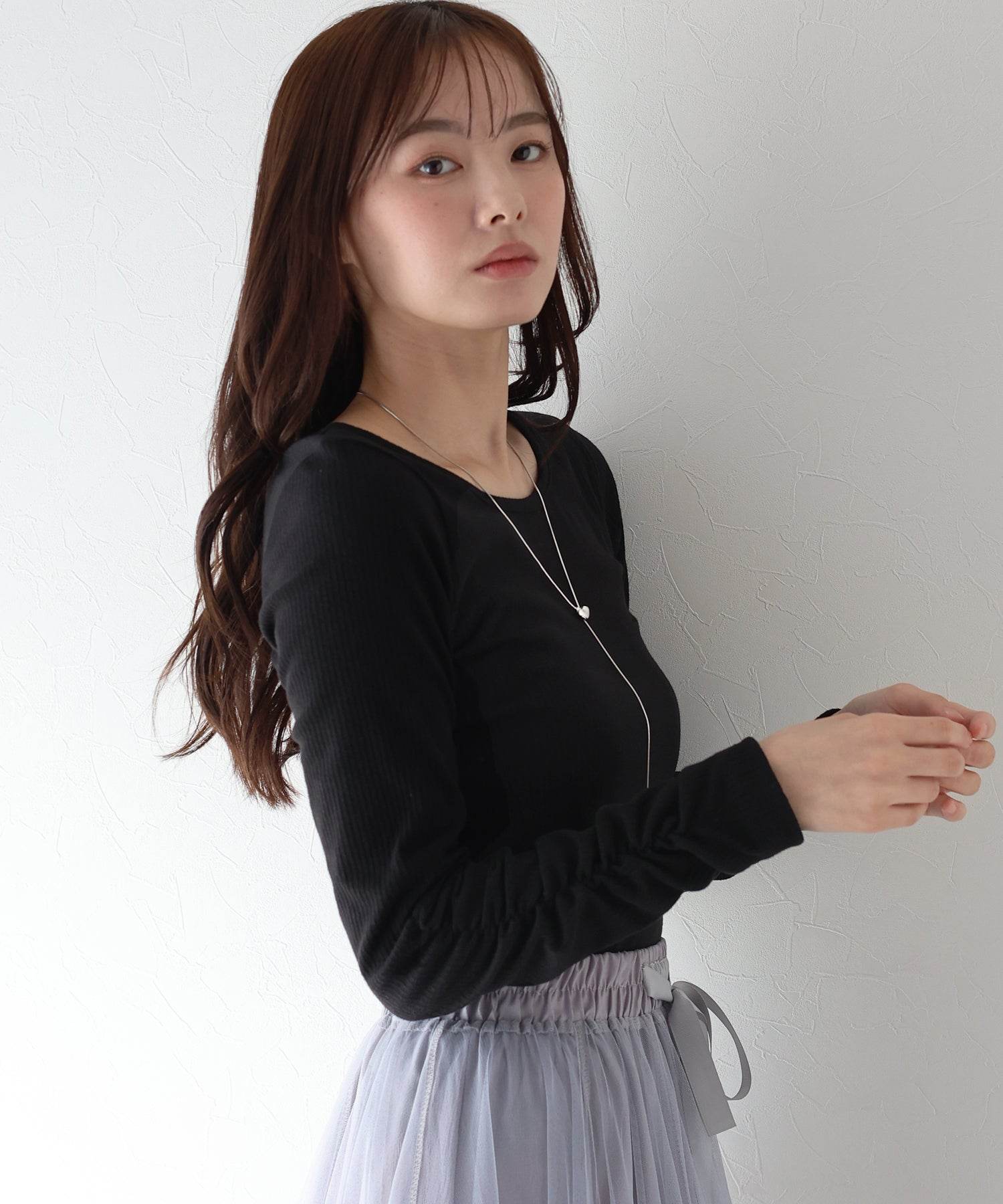 藍東 BLUEEAST 皺褶袖上衣