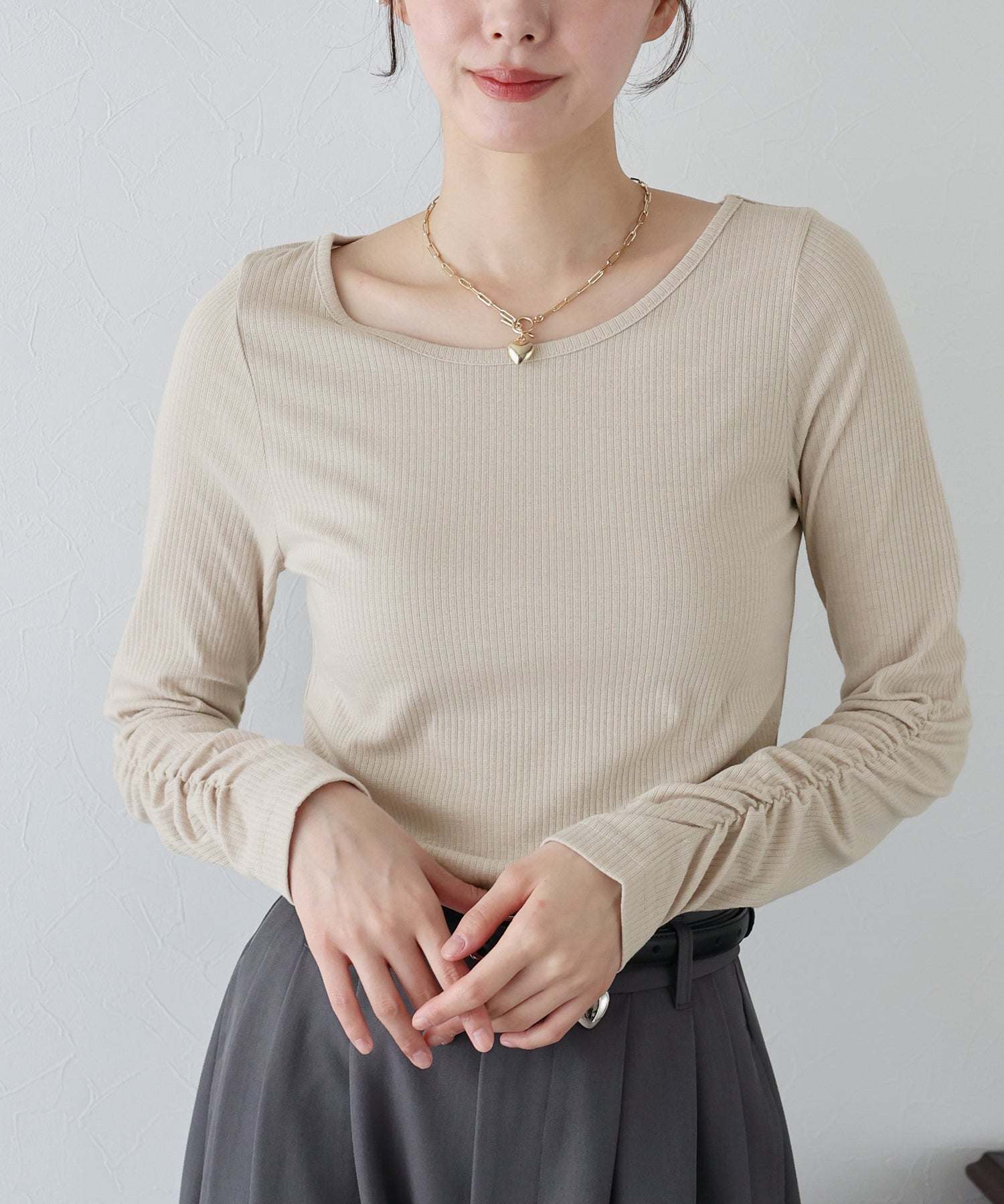 藍東 BLUEEAST 皺褶袖上衣