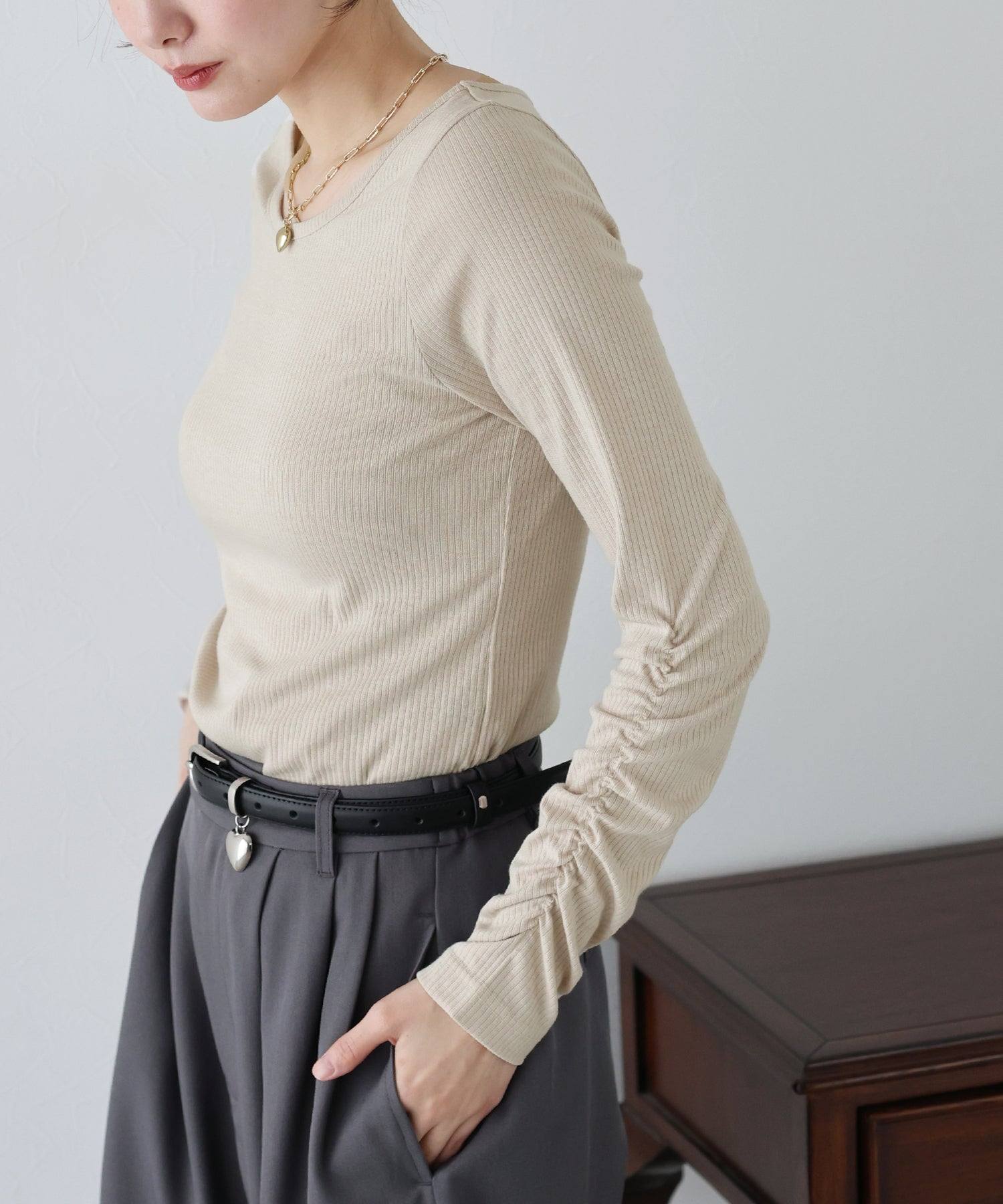 藍東 BLUEEAST 皺褶袖上衣