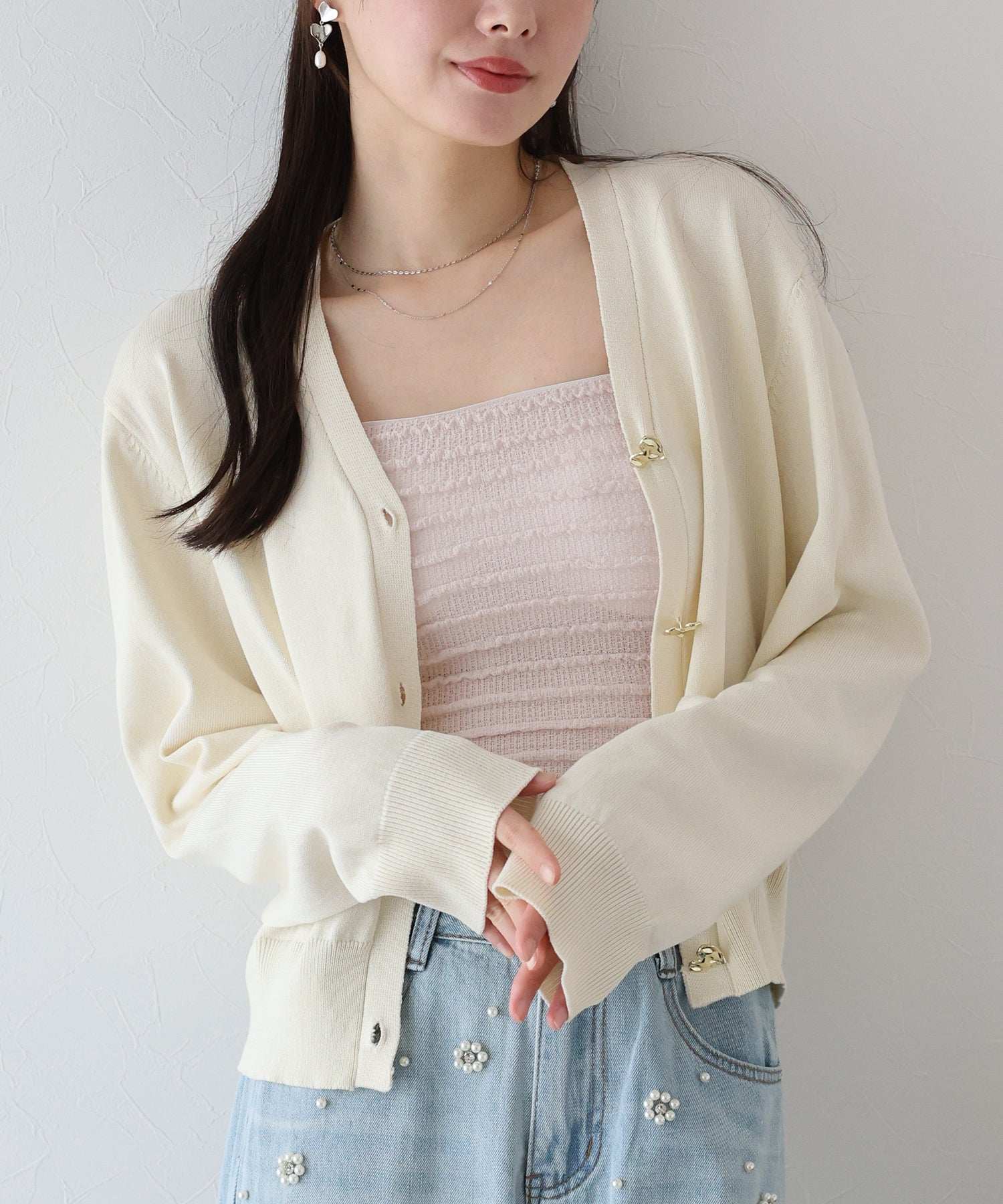 ブルーイースト BLUEEAST カップ付きシャーリングキャミソール (ピンク) ピンク