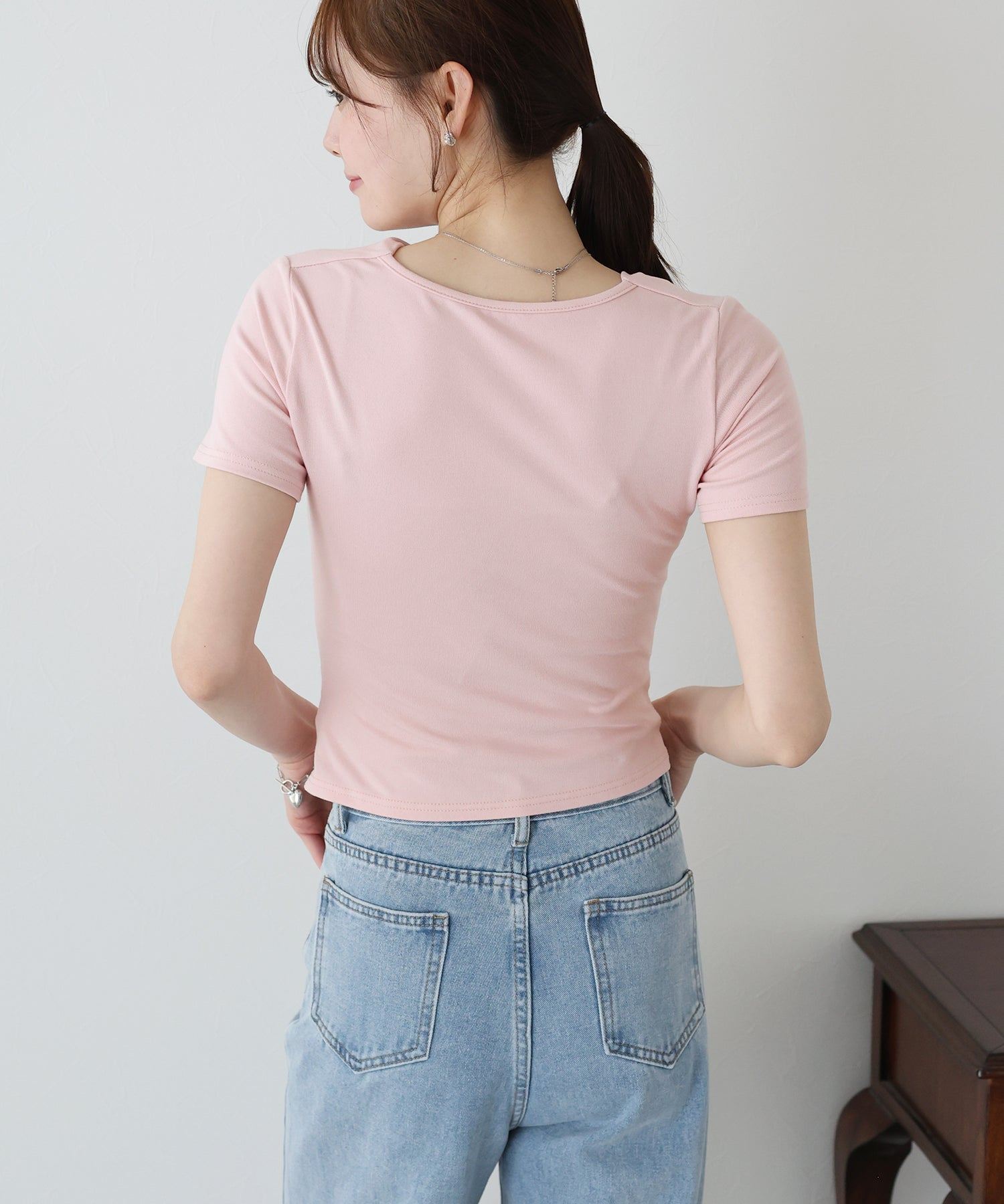 ブルーイースト BLUEEAST 半袖アシメドレープTシャツ (ブルー) ブルー