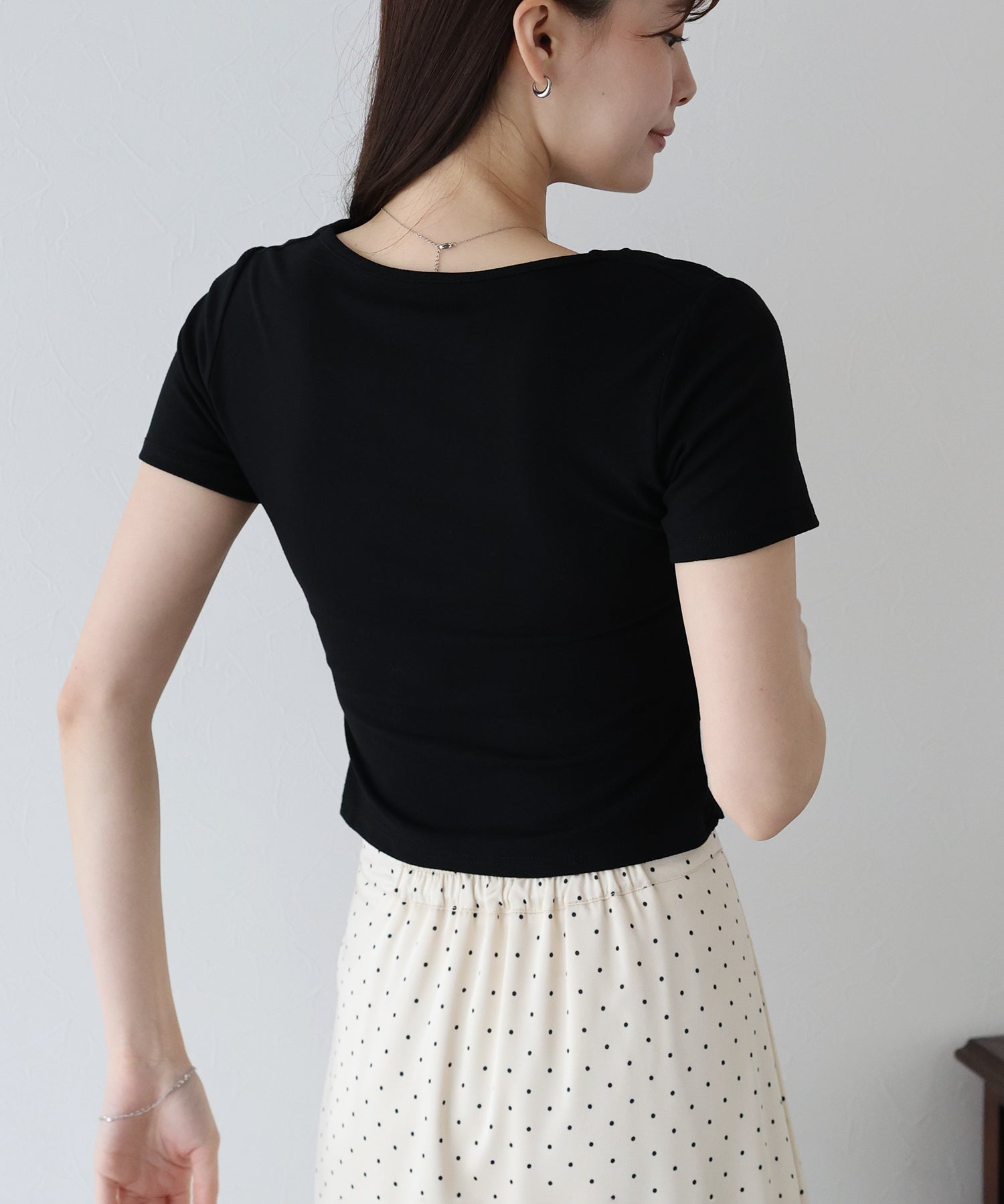 ブルーイースト BLUEEAST 半袖アシメドレープTシャツ (ブルー) ブルー