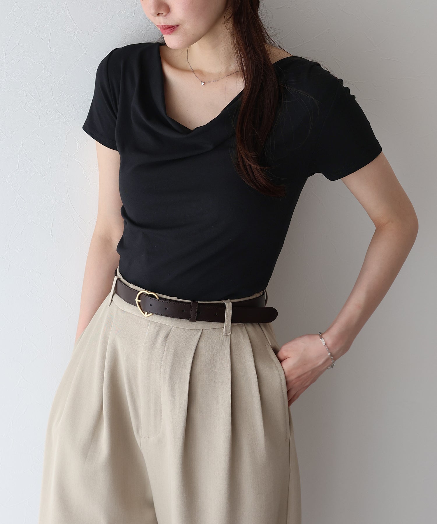 ブルーイースト BLUEEAST 半袖ドレープTシャツ (ブルー) ブルー
