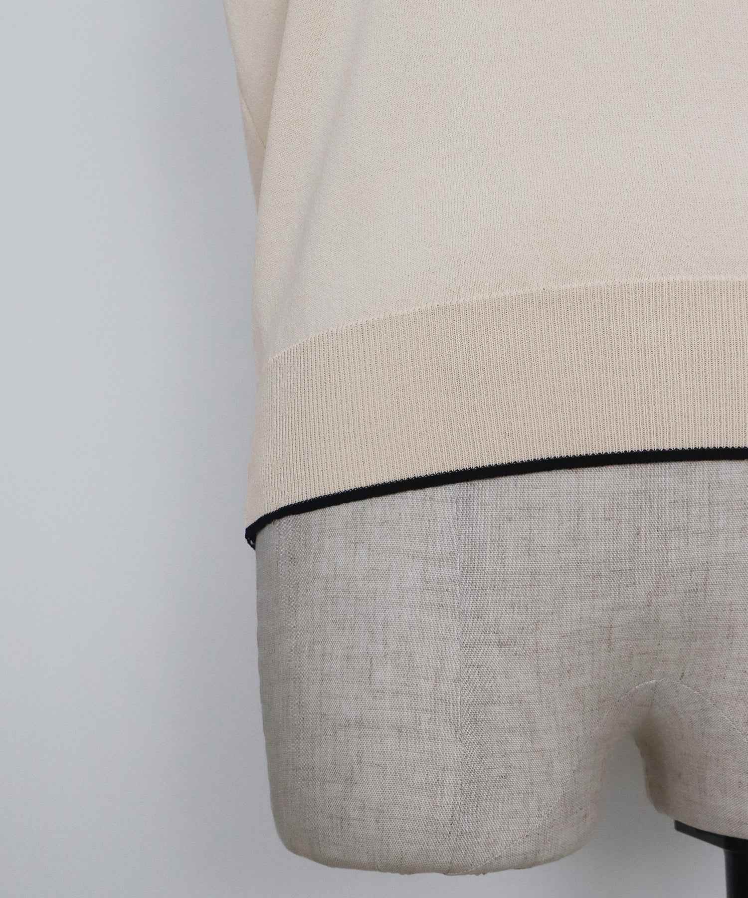 ブルーイースト BLUEEAST 配色ノースリーブニット (アイボリー) アイボリー