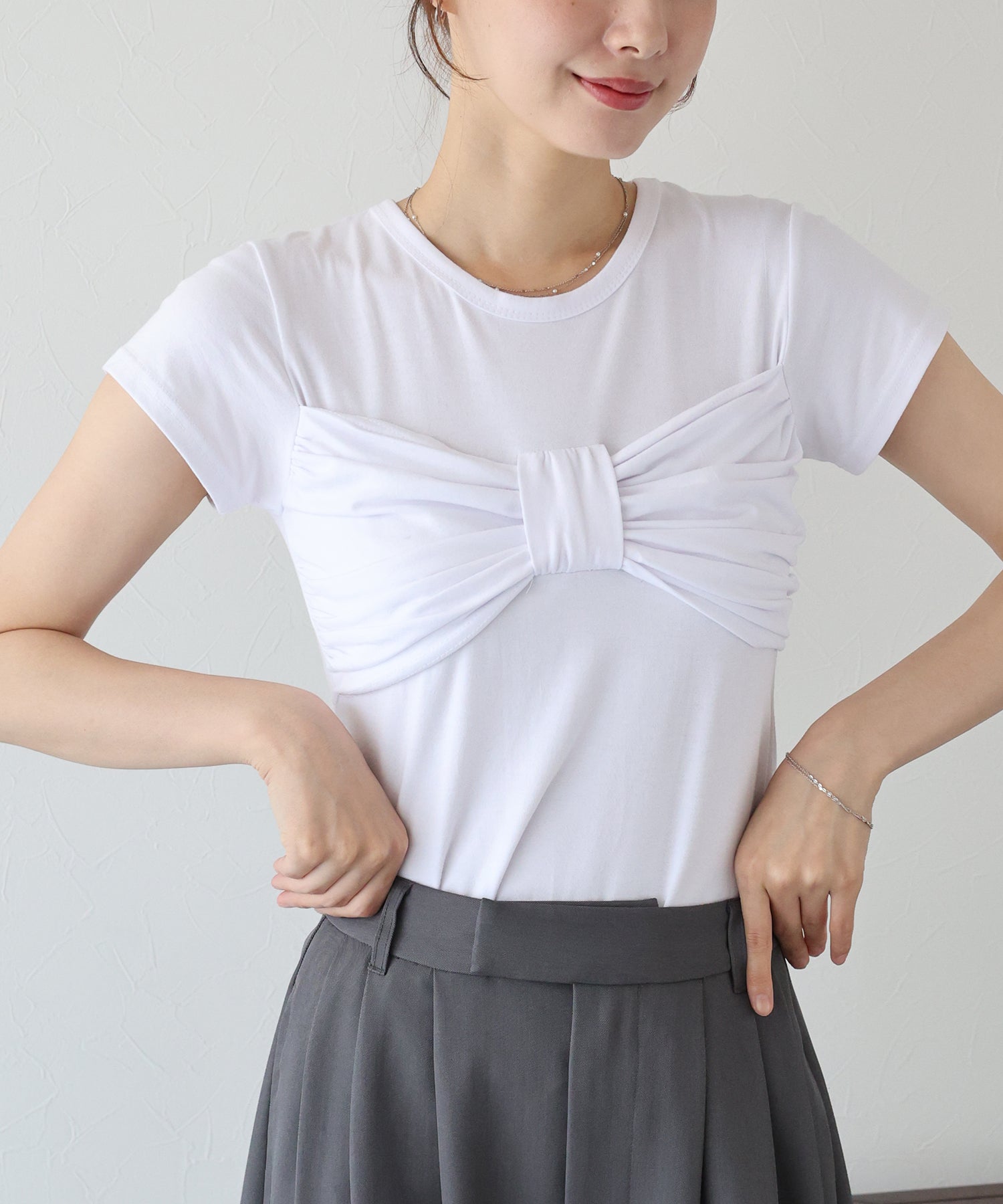 ブルーイースト BLUEEAST フロントリボンT (ホワイト) ホワイト