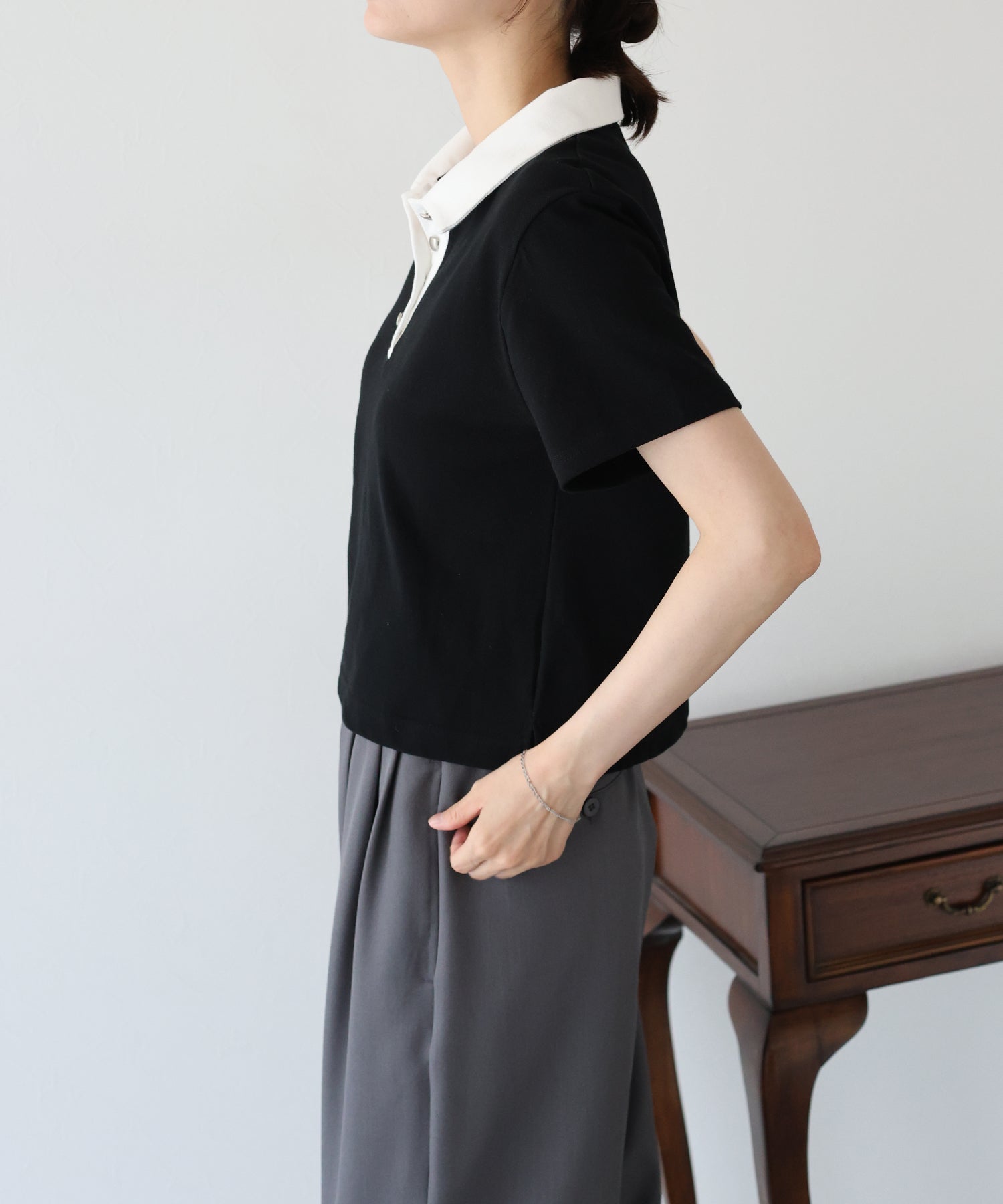 ブルーイースト BLUEEAST バイカラーポロシャツ (ブラウン) ブラウン