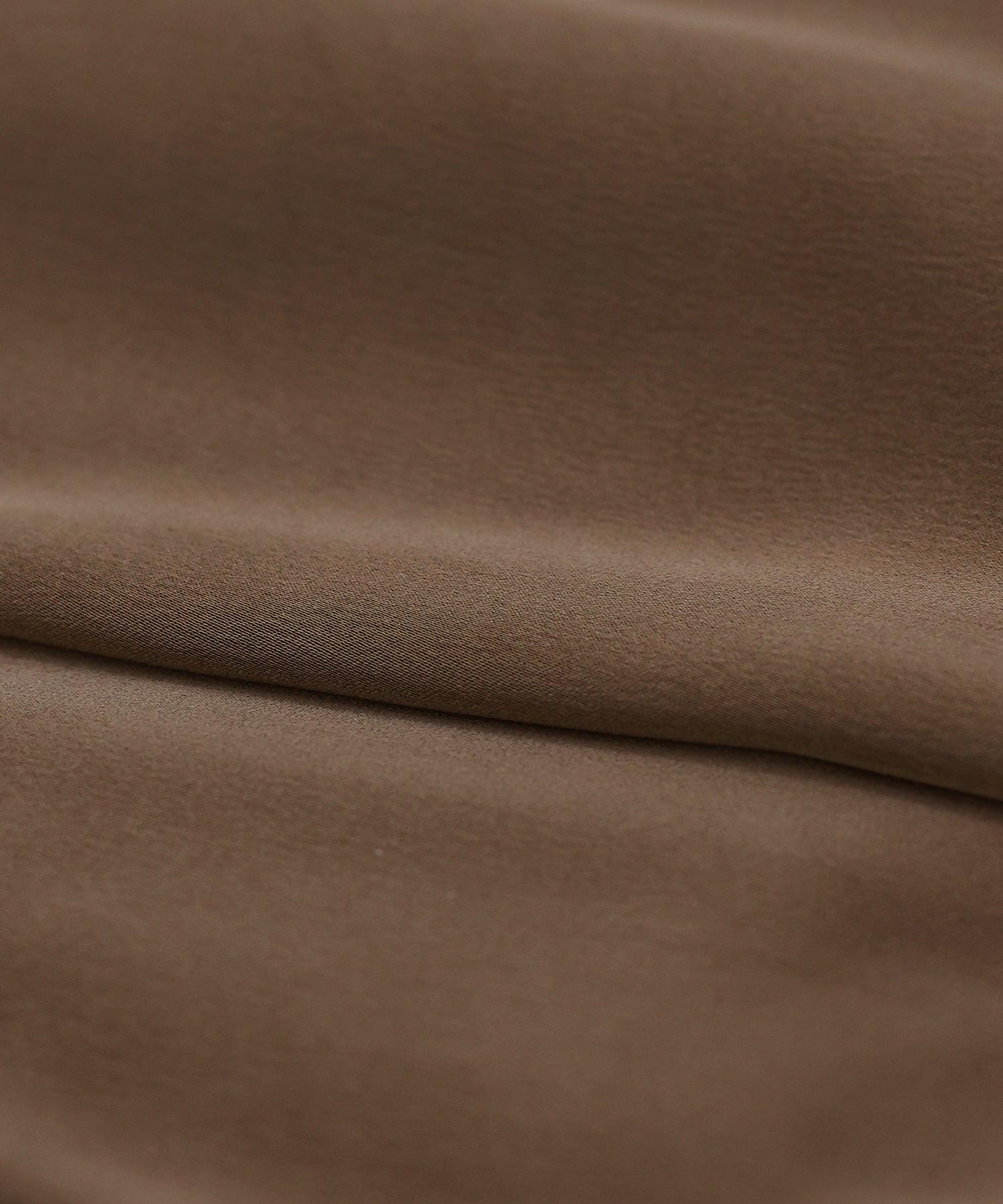 ブルーイースト BLUEEAST ボリュームフレアスリーブマーメイドドレス (ブラウン) ブラウン