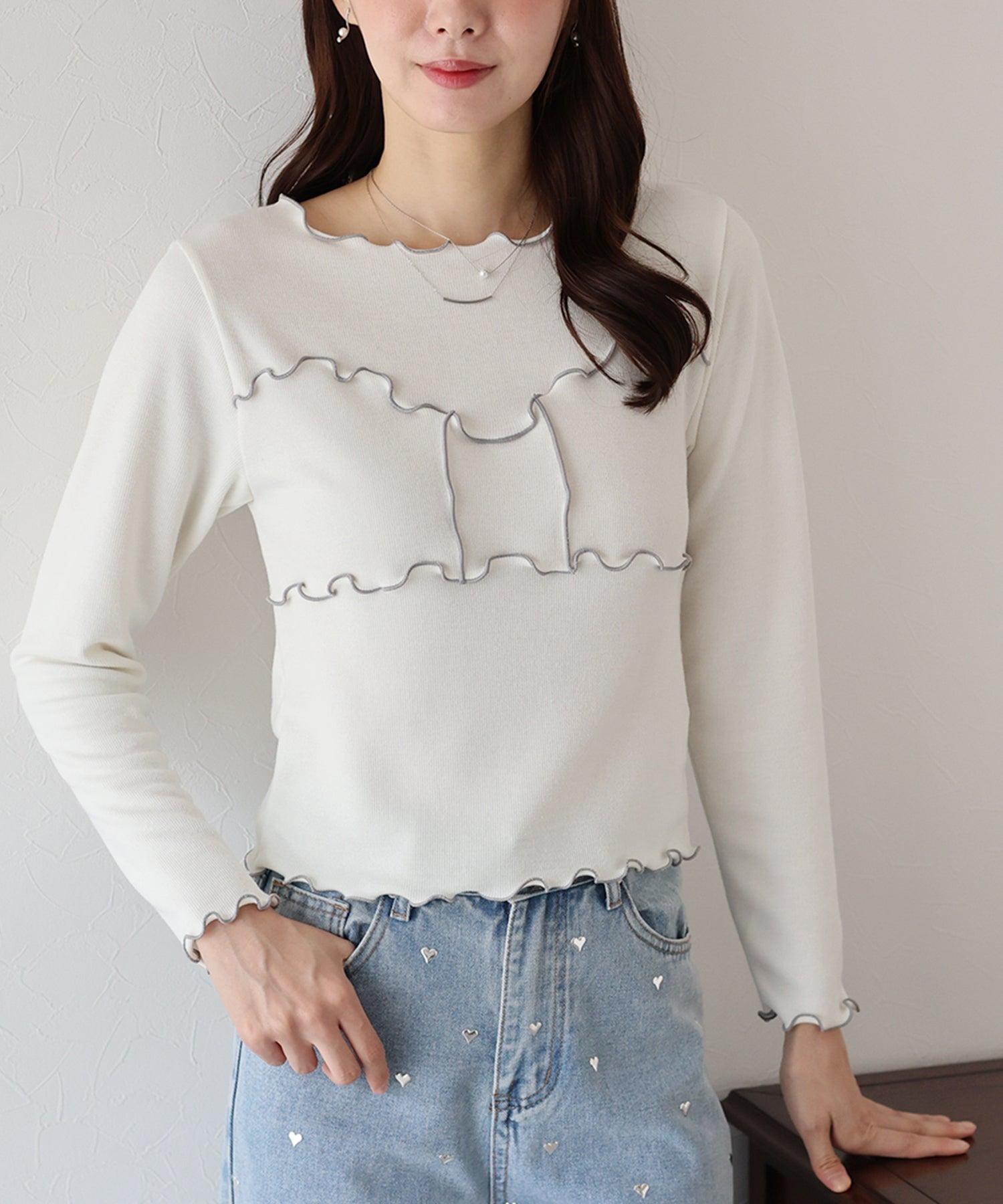 ブルーイースト BLUEEAST リボンメロウTシャツ (ホワイト) ホワイト