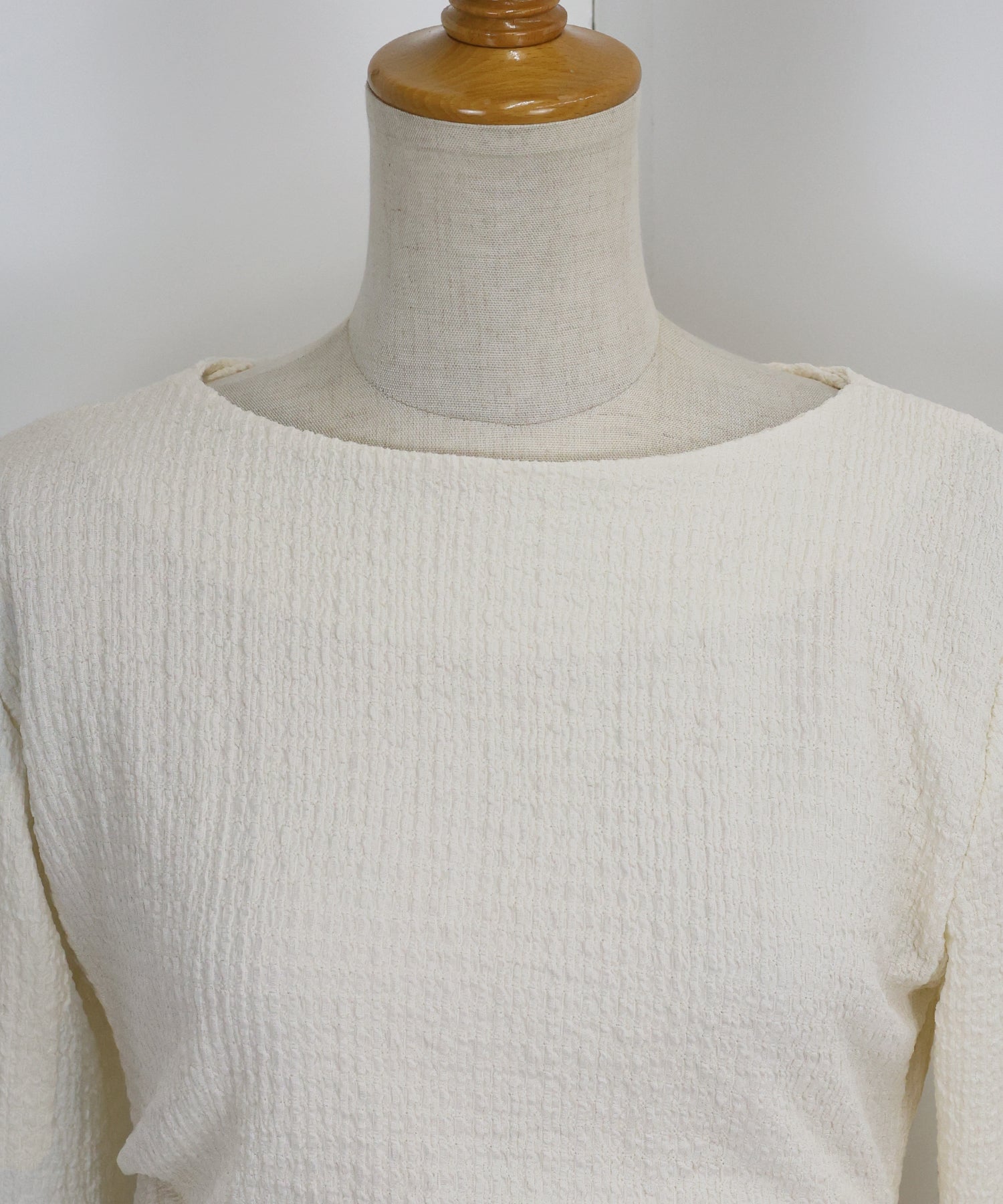 ブルーイースト BLUEEAST サイドタックジャガードカットソー (アイボリー) アイボリー