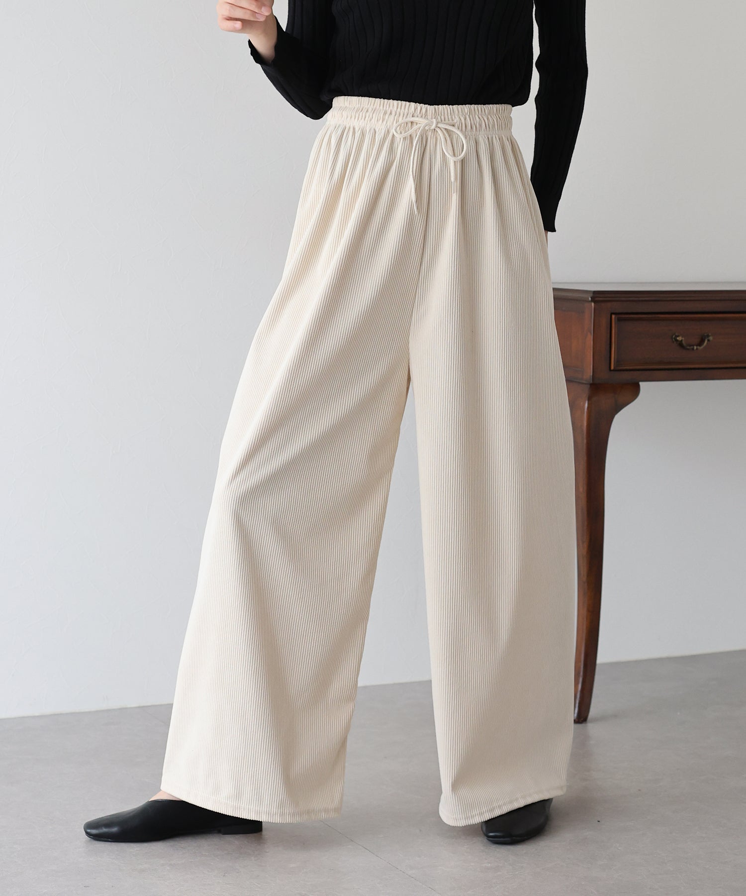 ブルーイースト BLUEEAST コーデュロイイージーパンツ (ブラック) ブラック