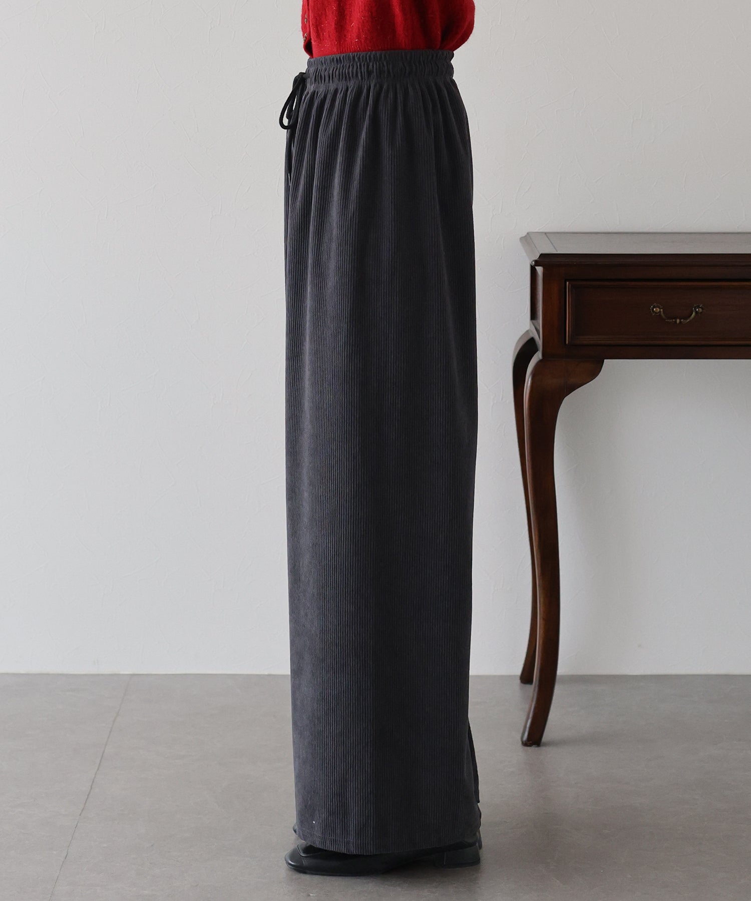 ブルーイースト BLUEEAST コーデュロイイージーパンツ (ブラック) ブラック