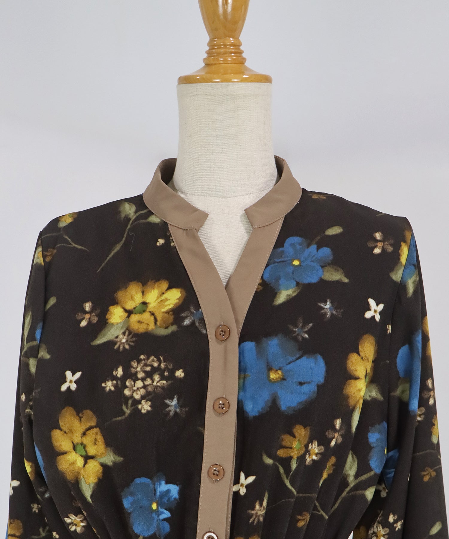 ブルーイースト BLUEEAST リボンフロッキーワンピース (ブラウン系) ブラウン系