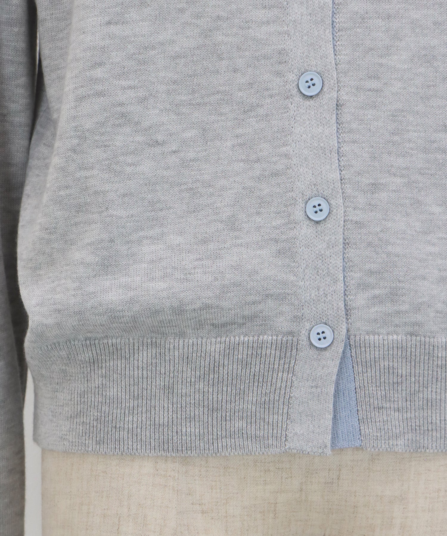 ブルーイースト BLUEEAST バイカラーカーディガン (ネイビー) ネイビー