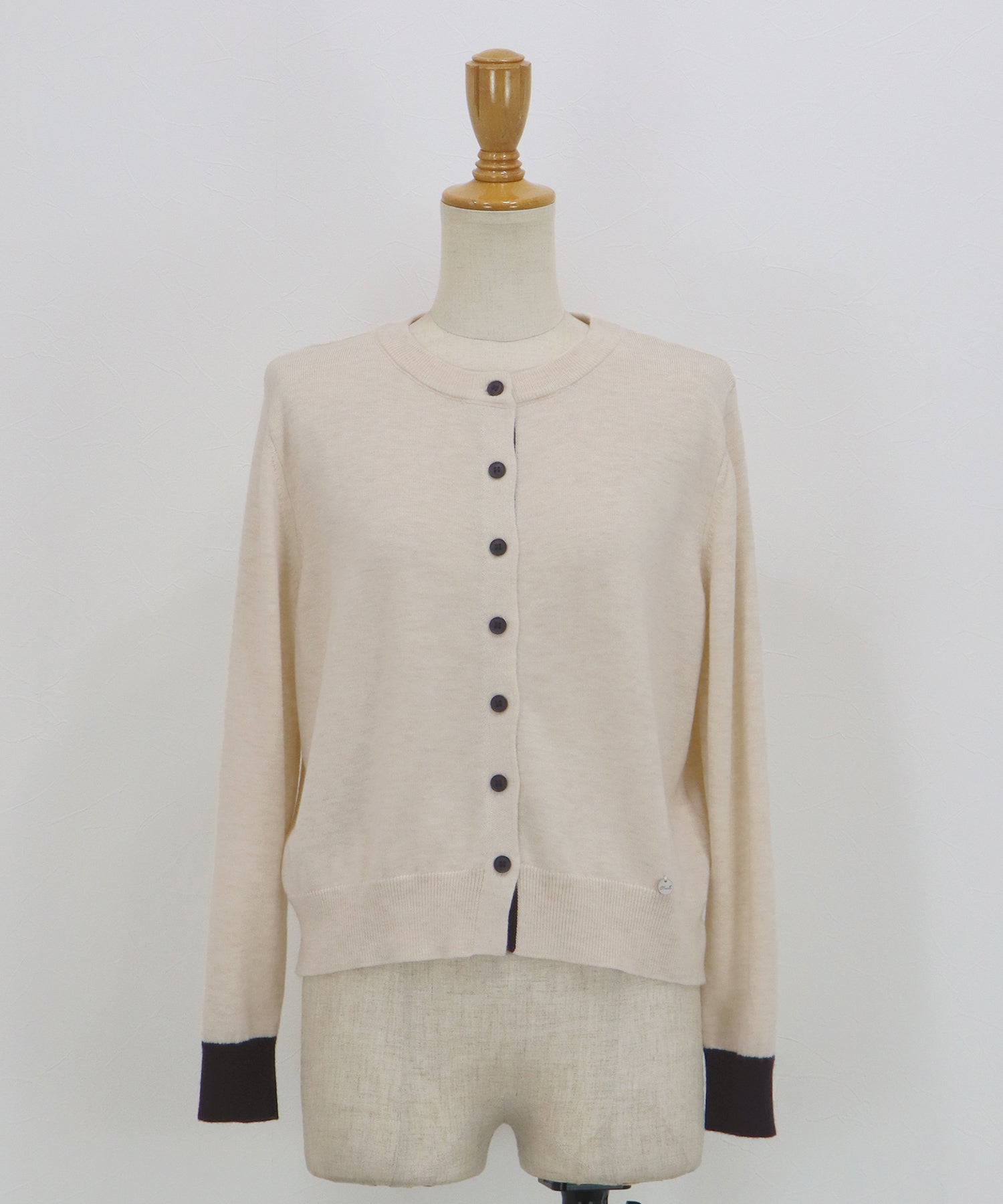 ブルーイースト BLUEEAST バイカラーカーディガン (ネイビー) ネイビー