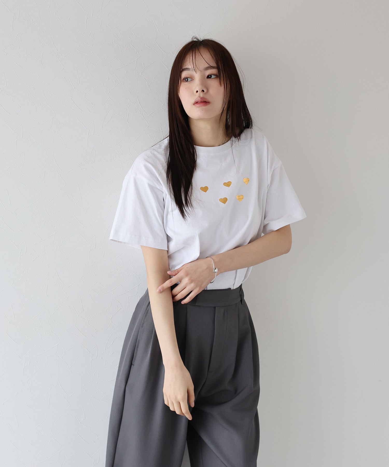 J by blue Heart Foil Print T-Shirt