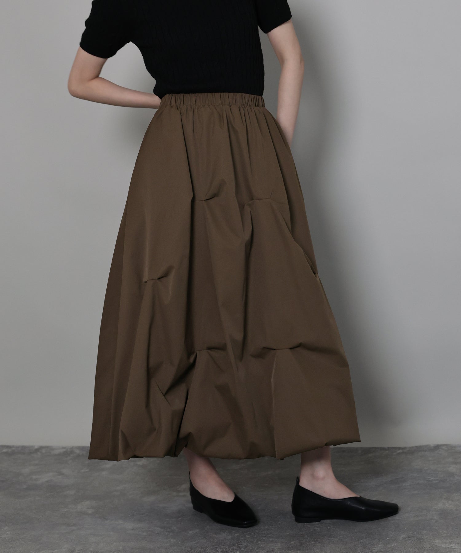 ジェーバイブルー J by blue ランダムタックバルーンスカート (ブラック) ブラック