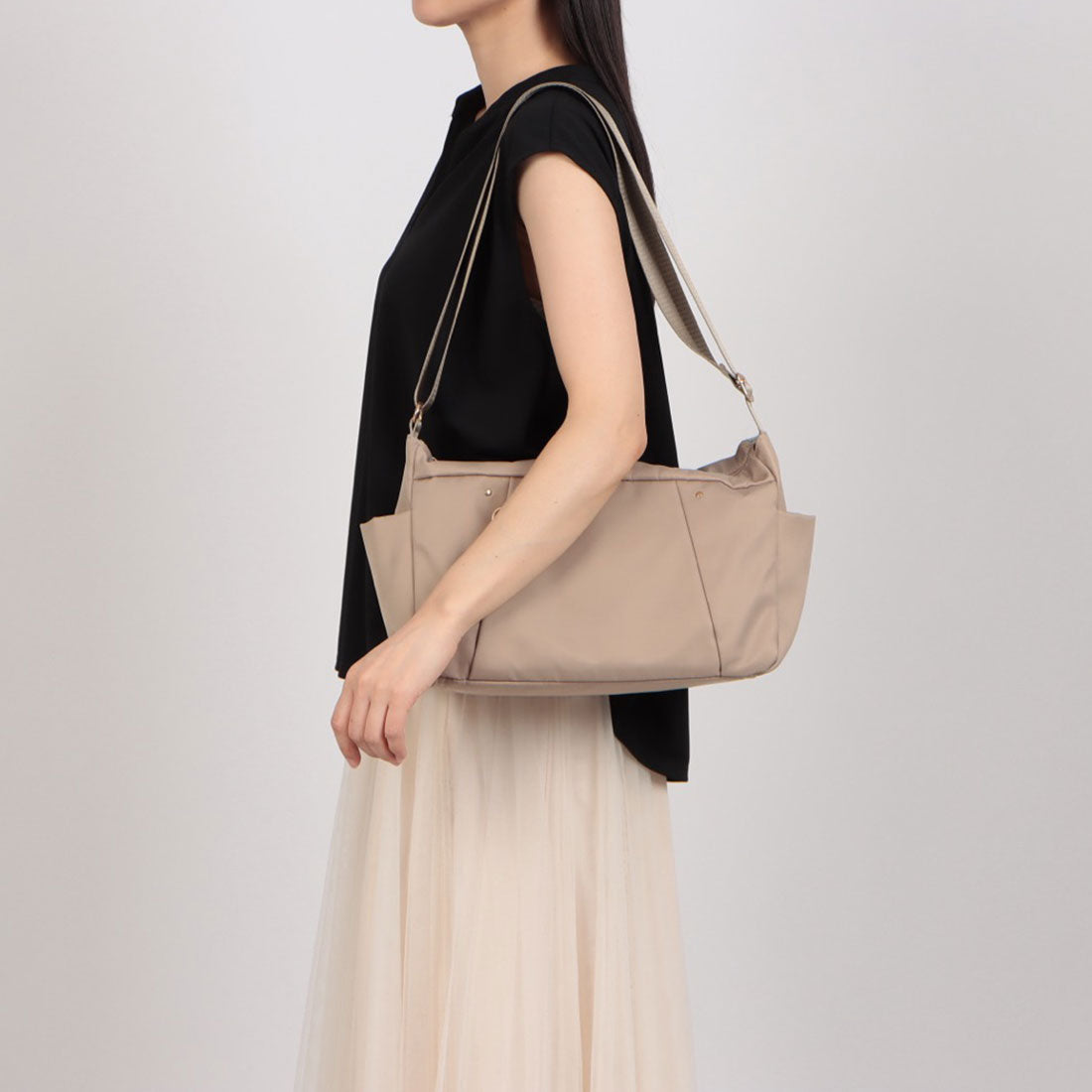 ビジンシュウノウ 美人収納 ショルダーバッグ (076.ベージュ) 076.ベージュ