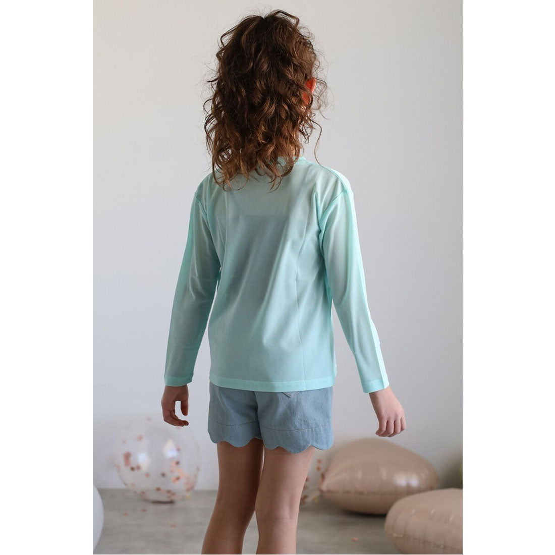 ボンジュールサガン BONJOUR SAGAN 【3-10才対応】シアークルーネックプルオーバー (OFF-WHITE) OFF-WHITE