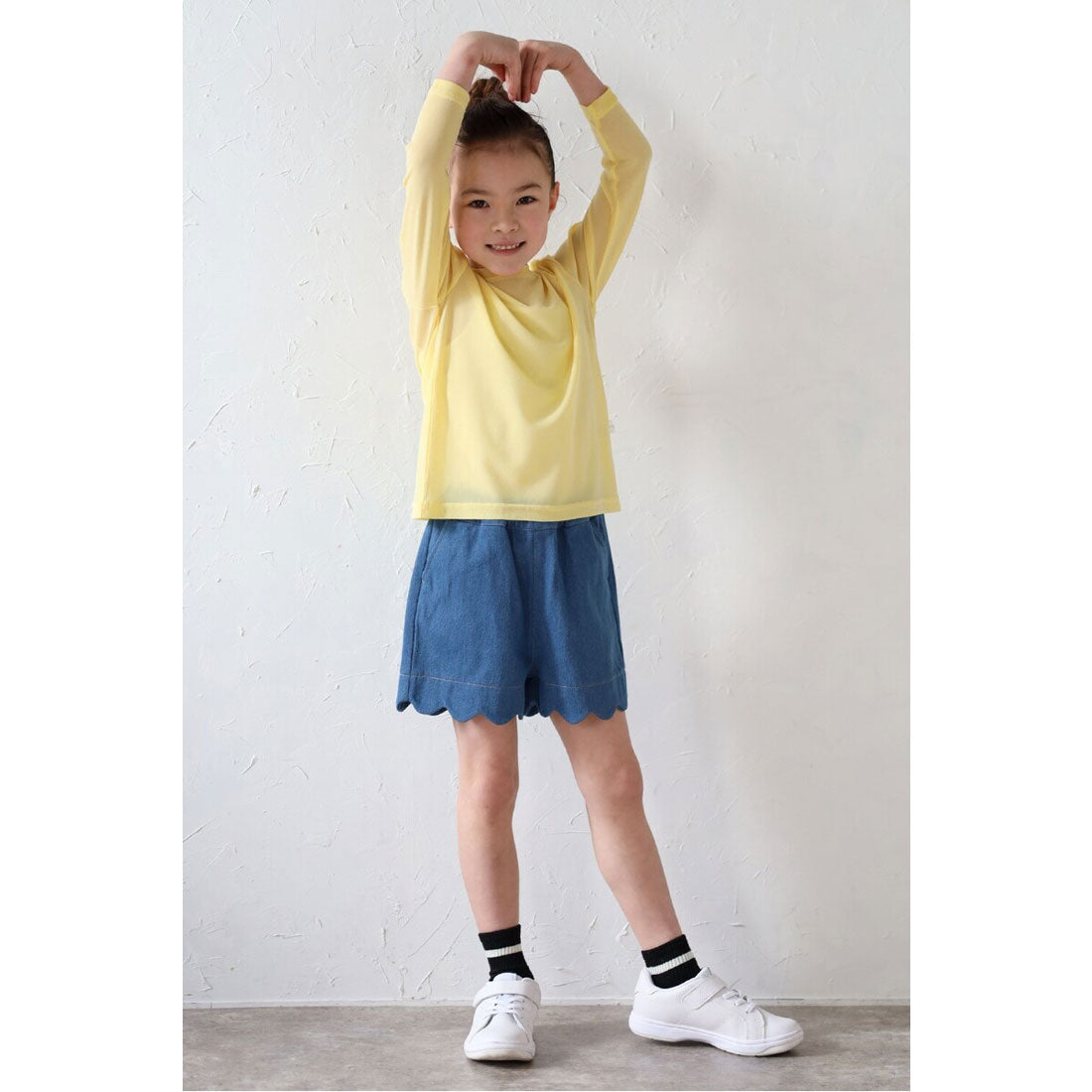 ボンジュールサガン BONJOUR SAGAN 【3-10才対応】シアークルーネックプルオーバー (OFF-WHITE) OFF-WHITE