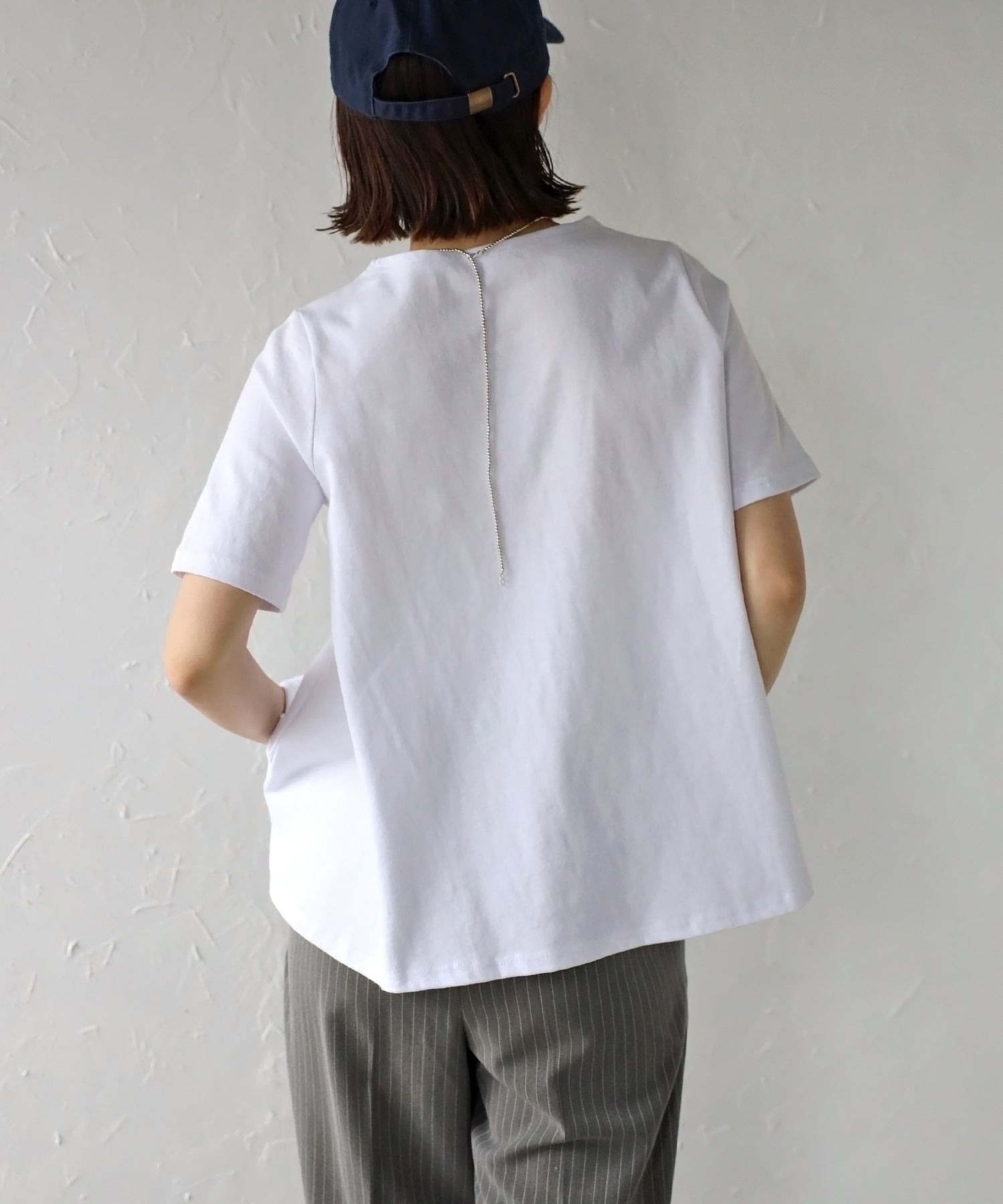 ボンジュールサガン BONJOUR SAGAN 裾フレアTシャツ (LIGHT-KHAKI) LIGHT-KHAKI