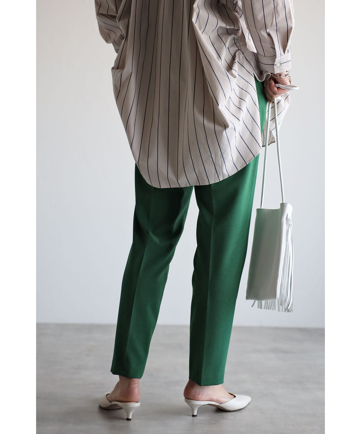 ボンジュールサガン BONJOUR SAGAN リラックスカラーテーパードパンツ (Pink) Pink