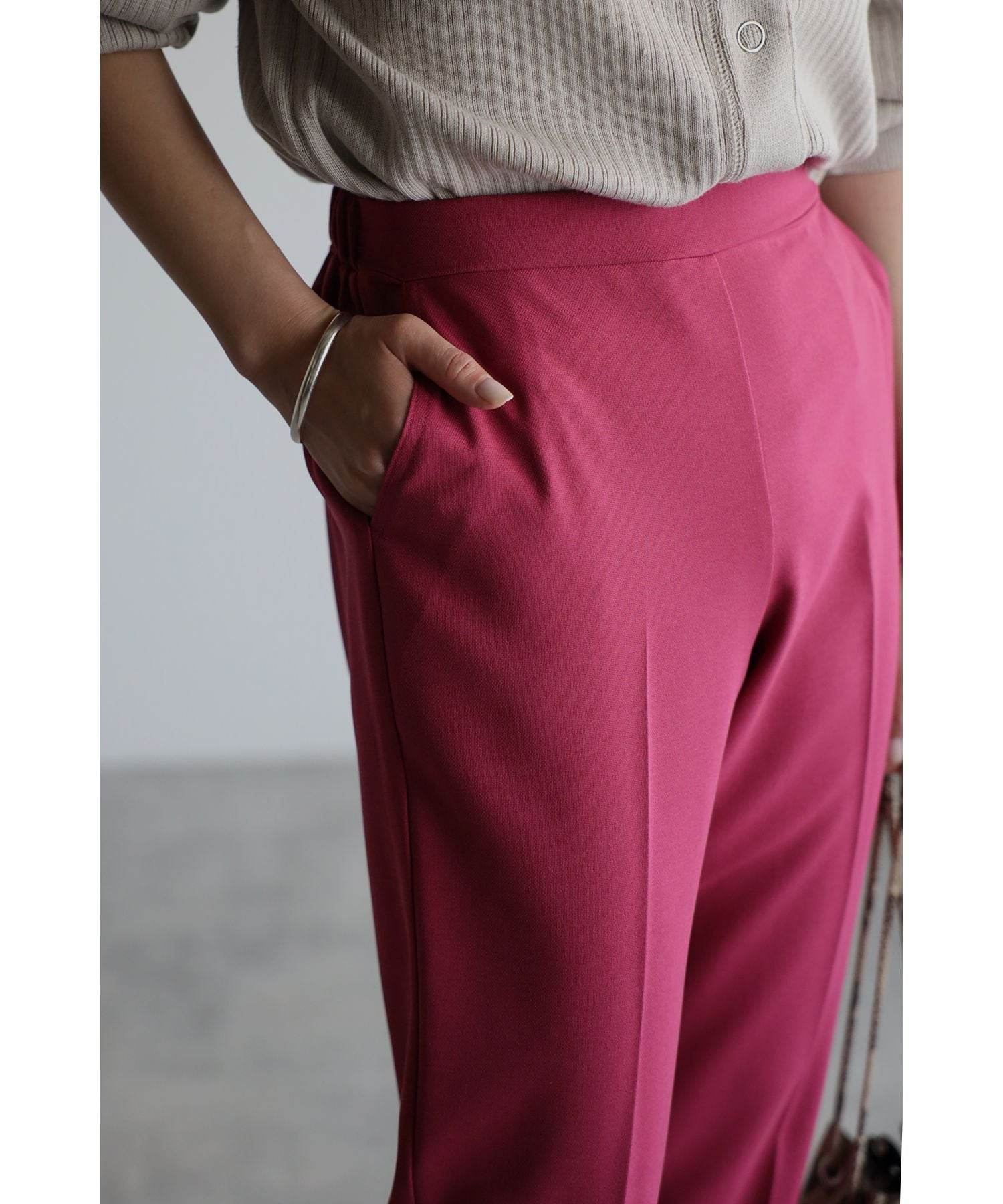 ボンジュールサガン BONJOUR SAGAN リラックスカラーテーパードパンツ (Pink) Pink