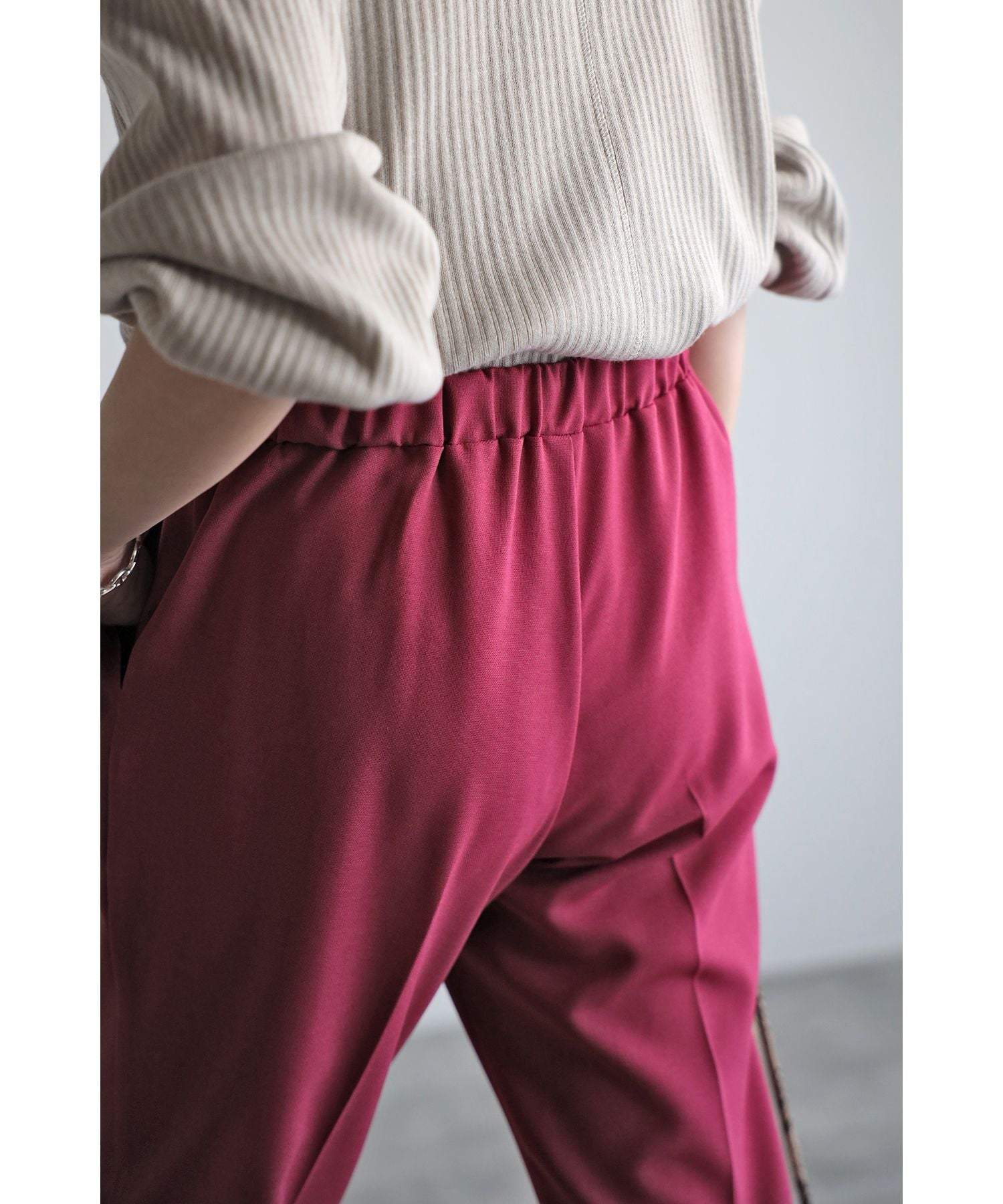 ボンジュールサガン BONJOUR SAGAN リラックスカラーテーパードパンツ (Pink) Pink