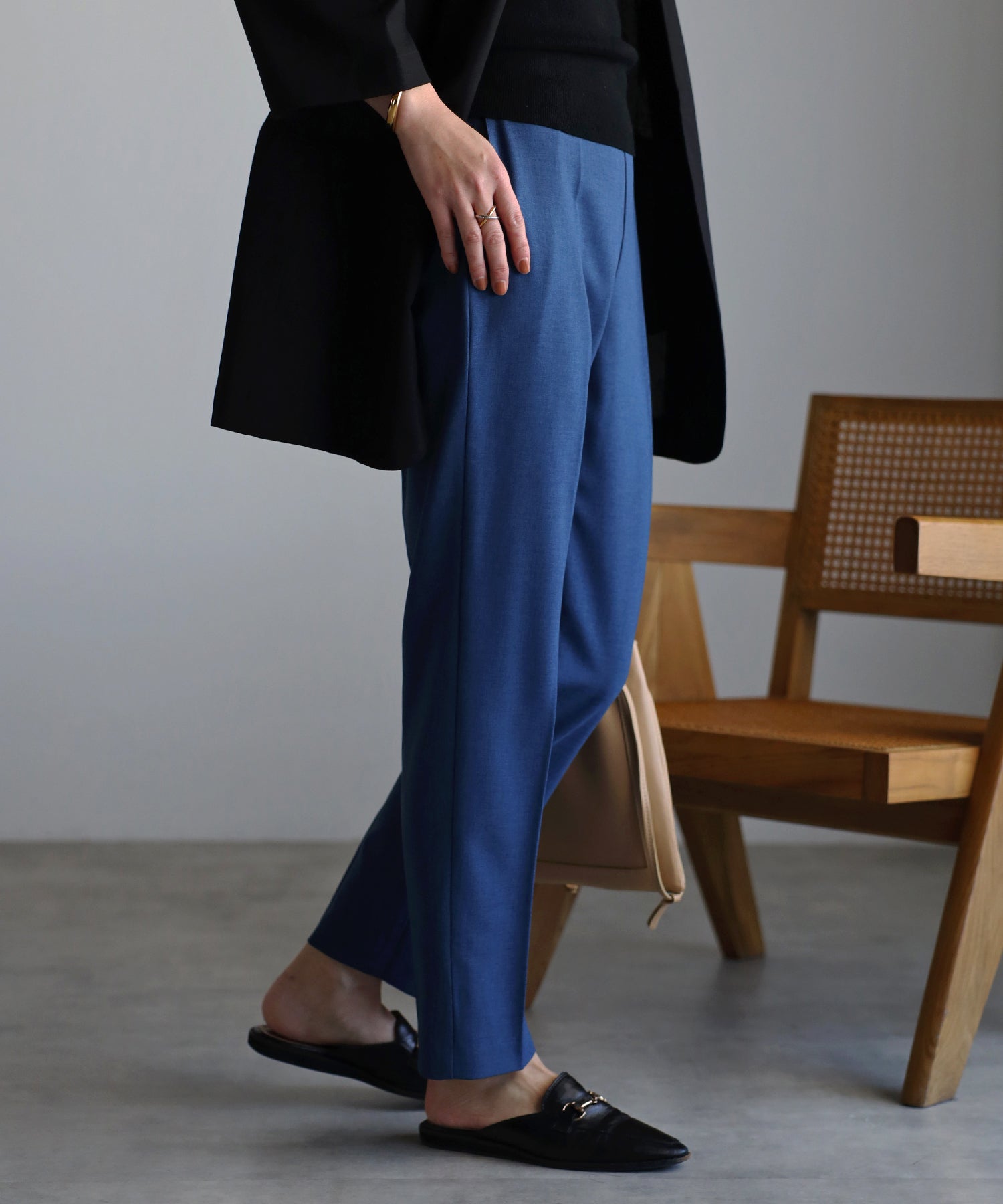 ボンジュールサガン BONJOUR SAGAN リラックスカラーテーパードパンツ (Pink) Pink