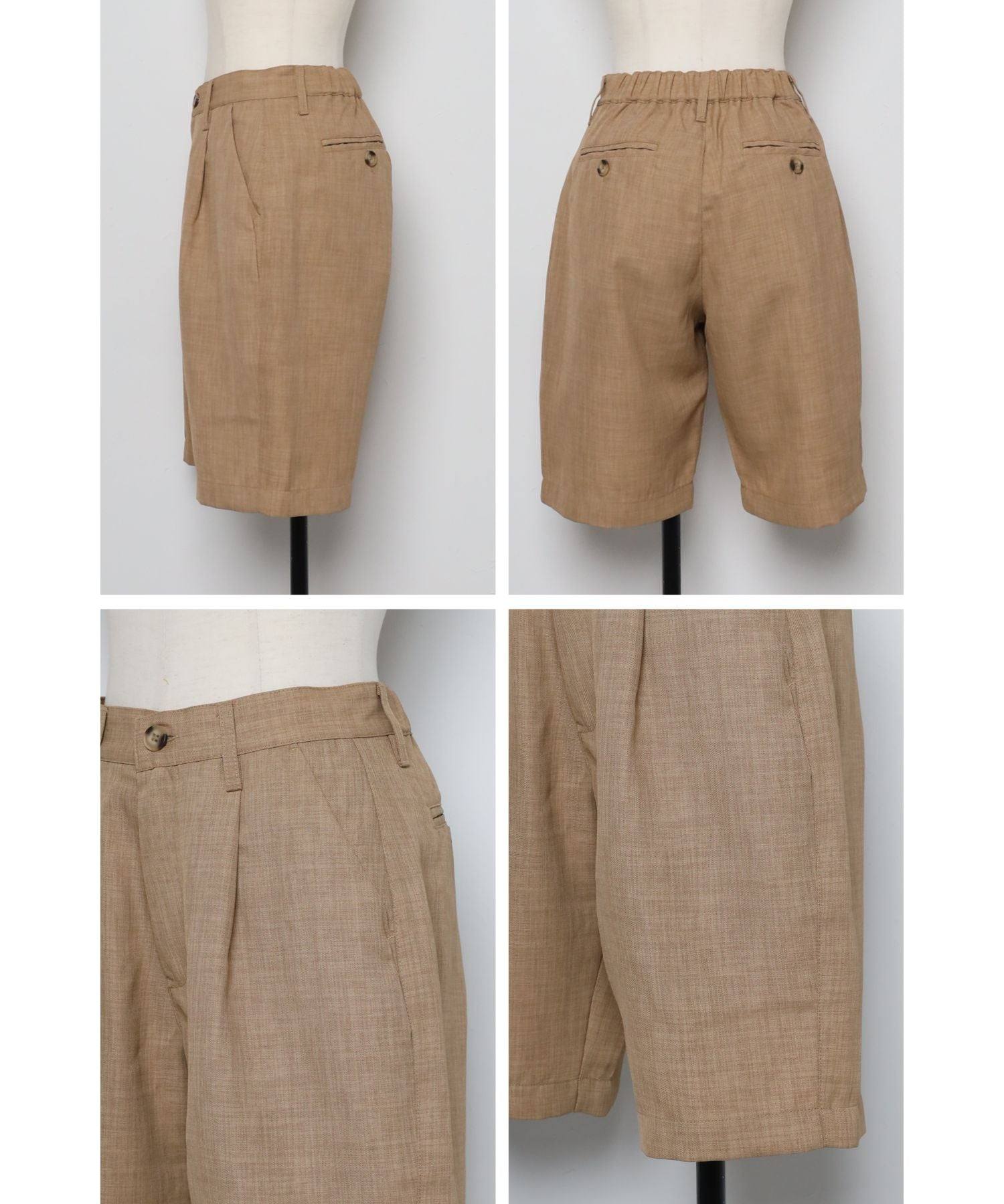 ボンジュールサガン BONJOUR SAGAN リネンライクショートパンツ (Beige) Beige