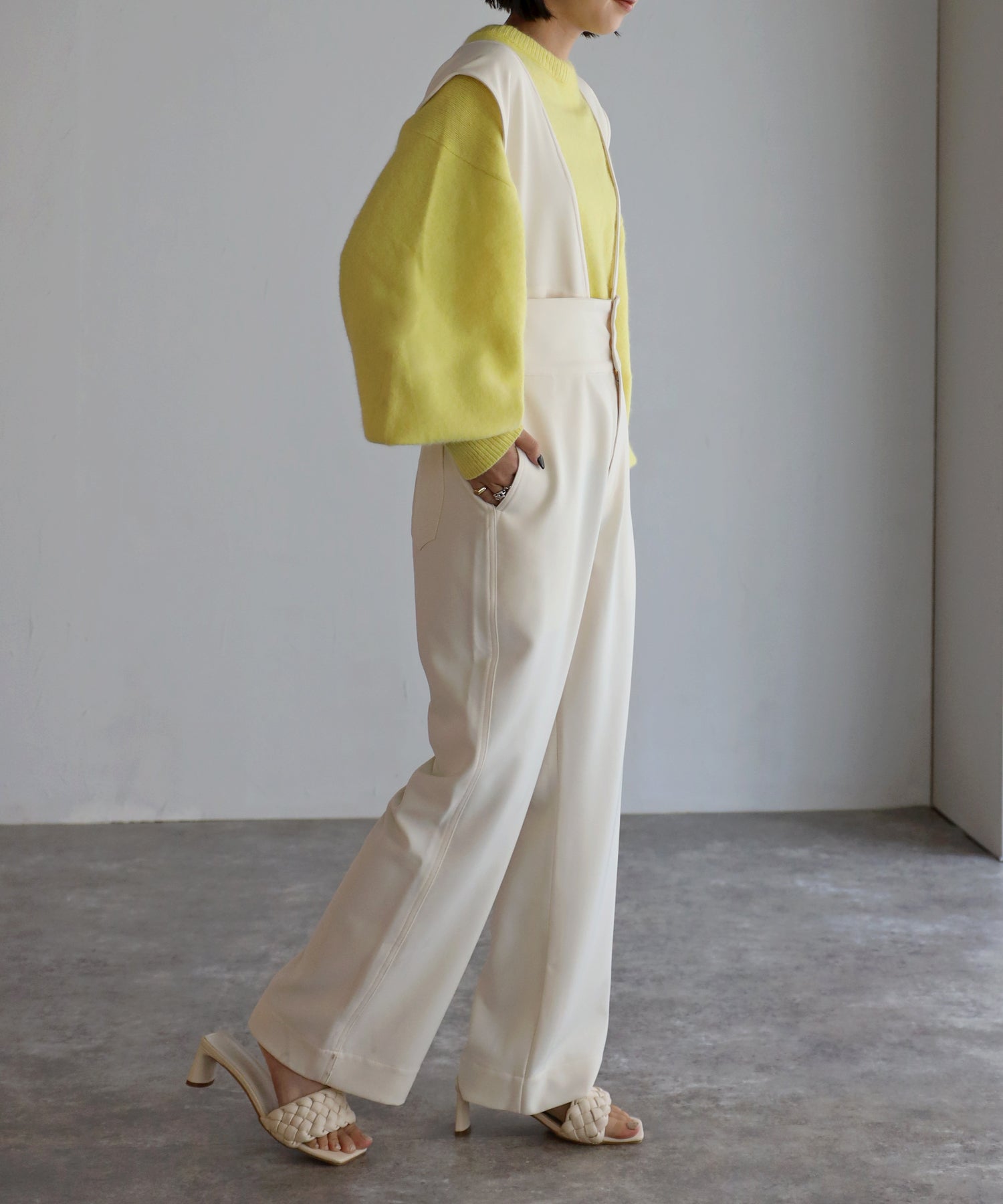 ボンジュールサガン BONJOUR SAGAN ハイウエストコンビネゾン (brown) brown