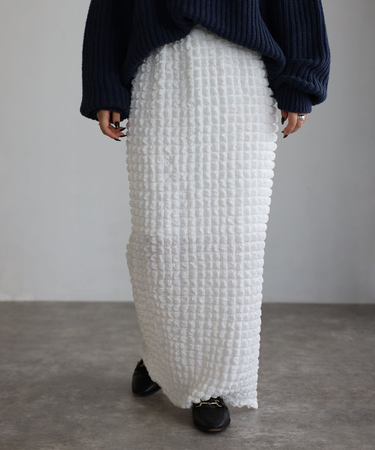 ボンジュールサガン BONJOUR SAGAN ポップコーンタイトスカート (off-white) off-white