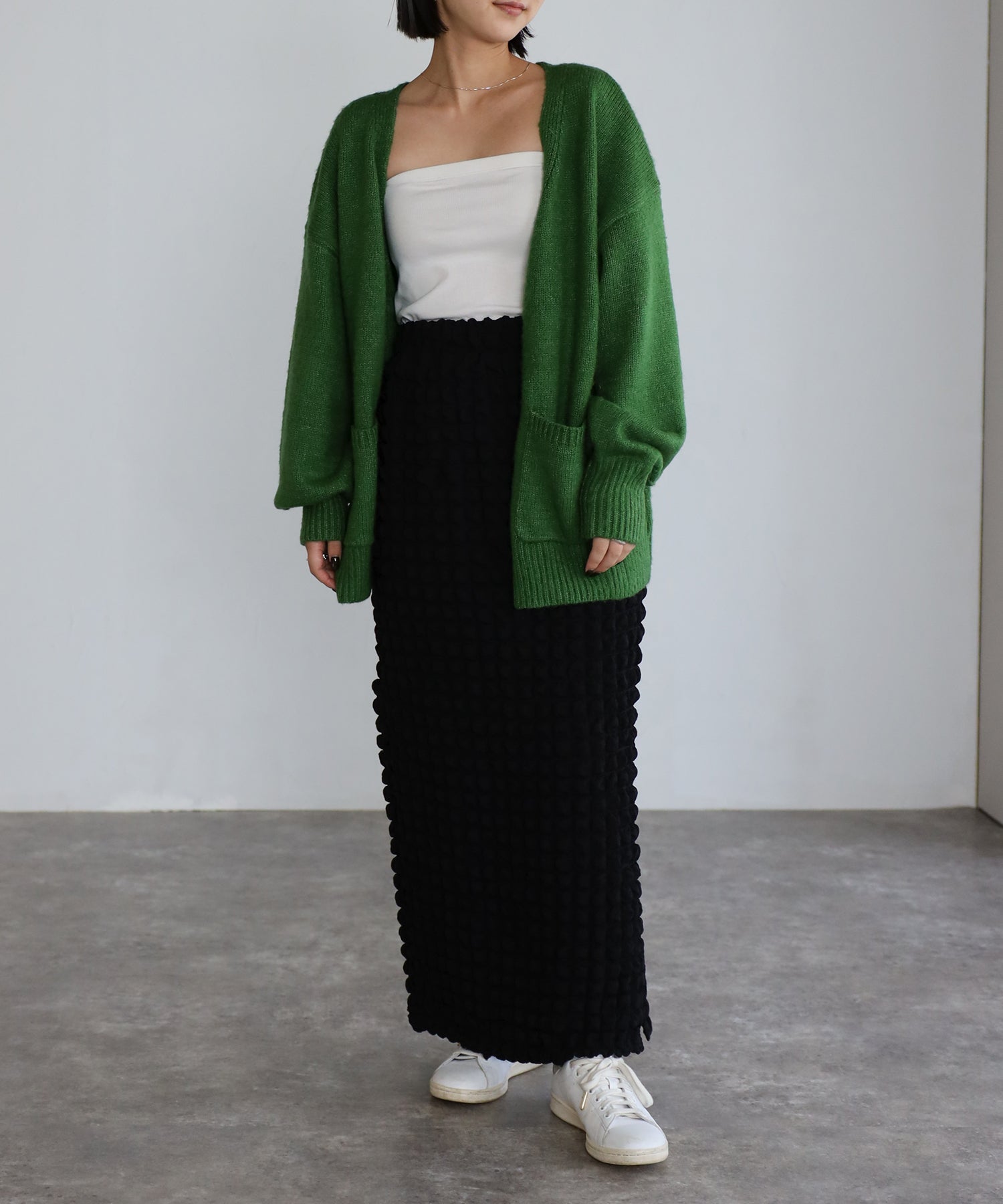 ボンジュールサガン BONJOUR SAGAN ポップコーンタイトスカート (off-white) off-white