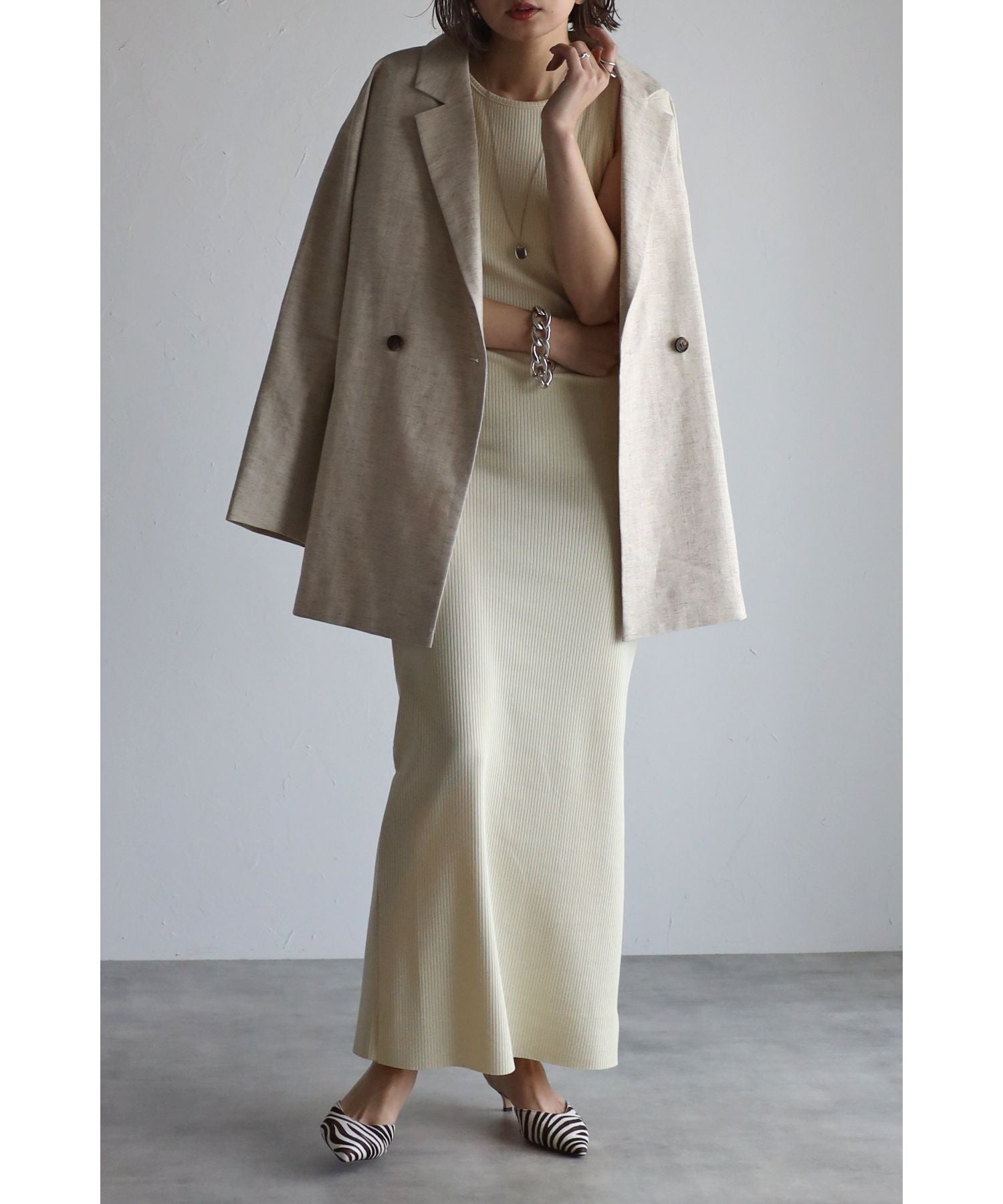 ボンジュールサガン BONJOUR SAGAN パッド付きアメスリリブワンピース (Black) Black