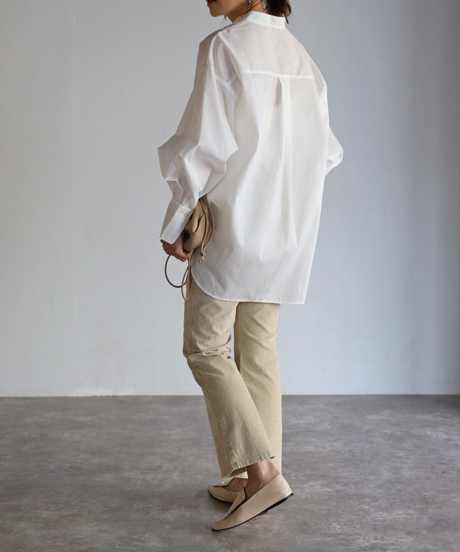 ボンジュールサガン BONJOUR SAGAN コーデュロイセミフレアパンツ (Ivory) Ivory