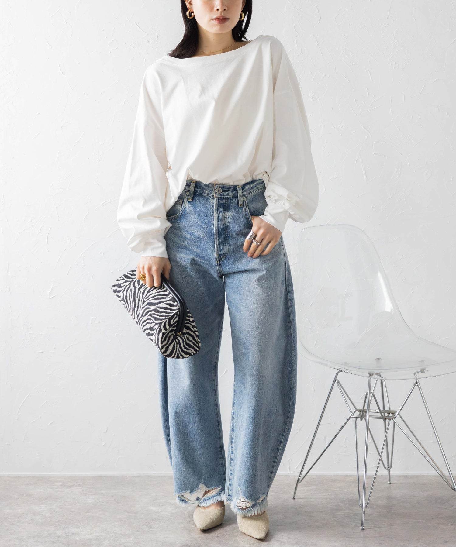 ボンジュールサガン BONJOUR SAGAN バックオープンプルオーバー (PINK) PINK