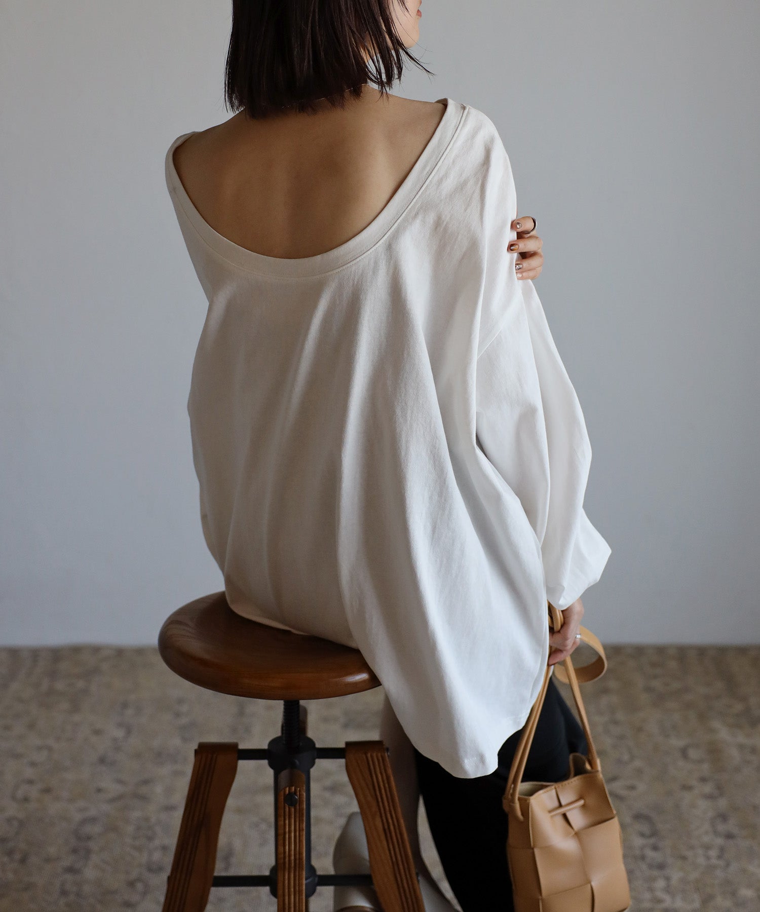 ボンジュールサガン BONJOUR SAGAN バックオープンプルオーバー (PINK) PINK