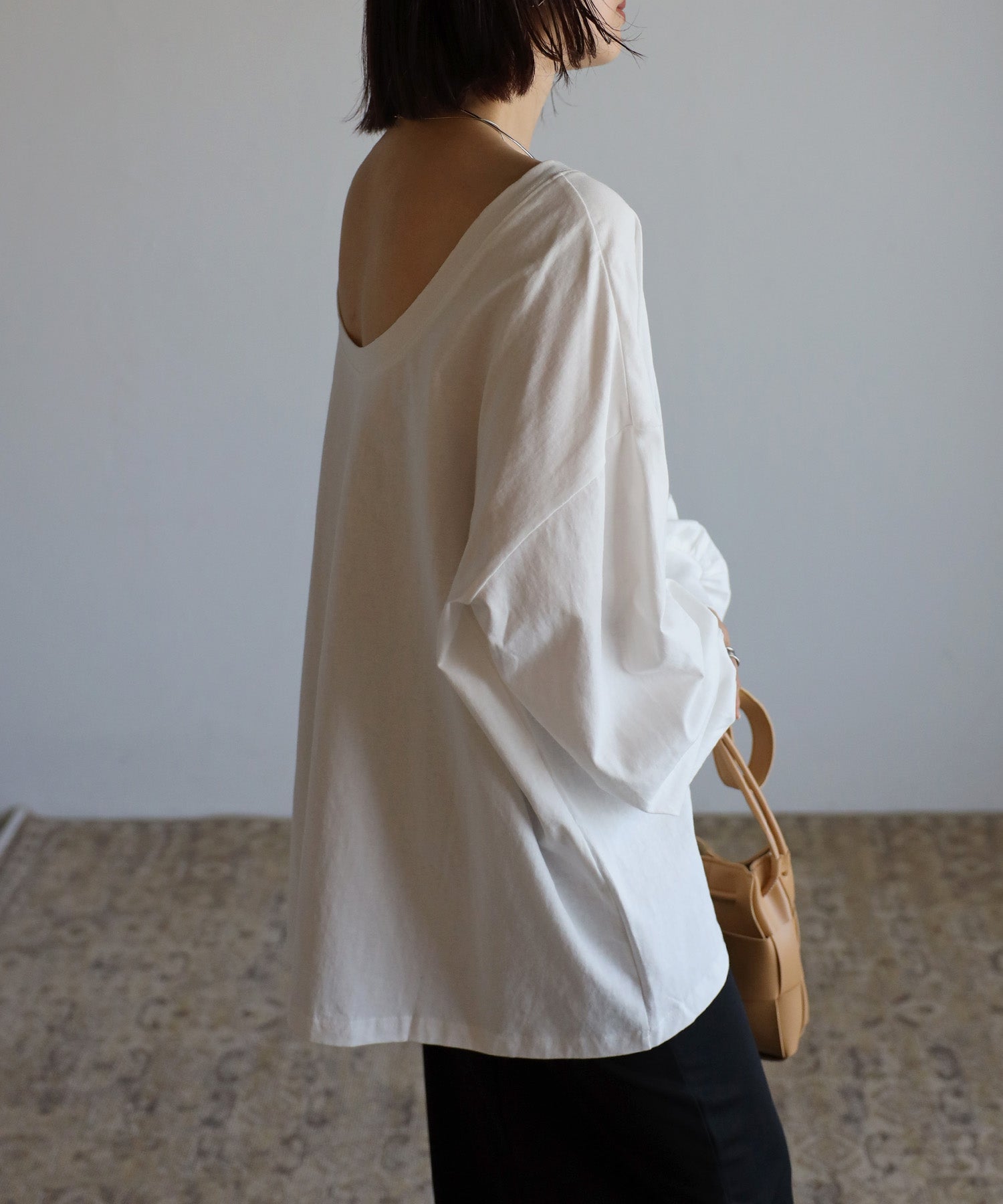 ボンジュールサガン BONJOUR SAGAN バックオープンプルオーバー (PINK) PINK