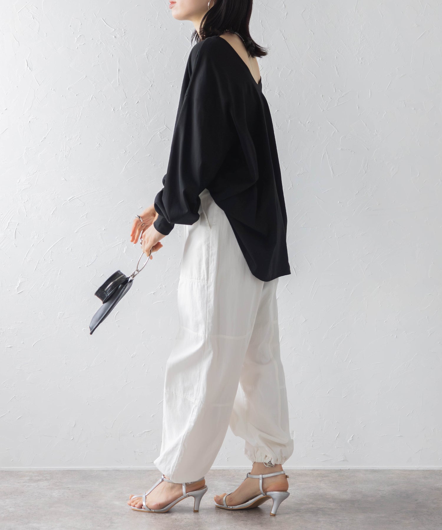 ボンジュールサガン BONJOUR SAGAN バックオープンプルオーバー (PINK) PINK