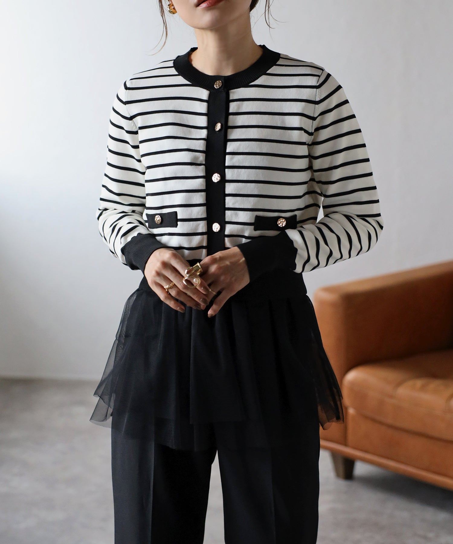 ボンジュールサガン BONJOUR SAGAN バックダブルリボンチュールキャミ (WHITE) WHITE