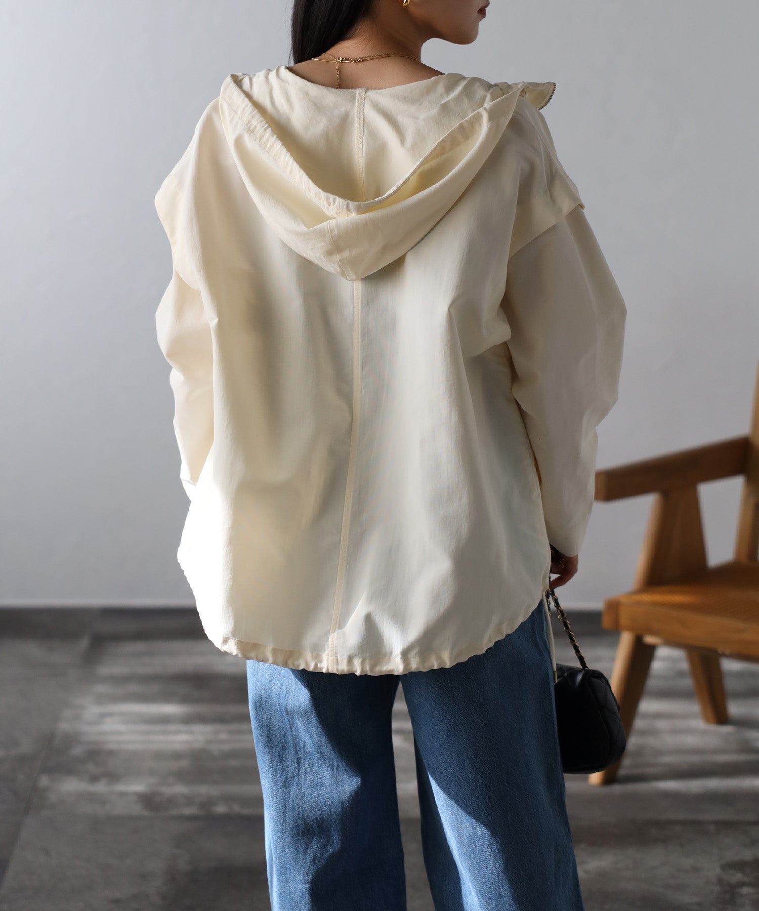 ボンジュールサガン BONJOUR SAGAN 袖取り外しマウンテンパーカー (OFF-WHITE) OFF-WHITE