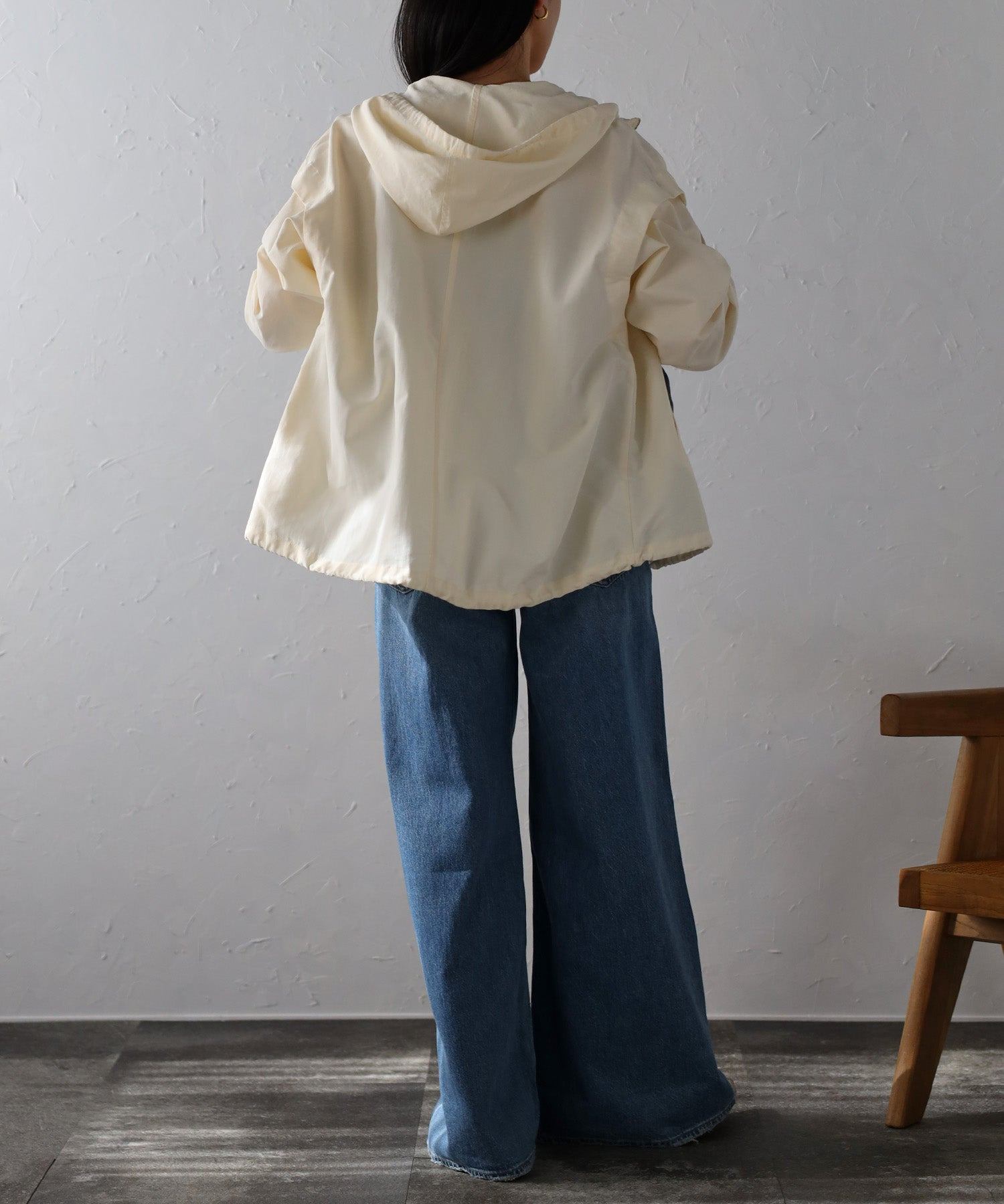 ボンジュールサガン BONJOUR SAGAN 袖取り外しマウンテンパーカー (OFF-WHITE) OFF-WHITE