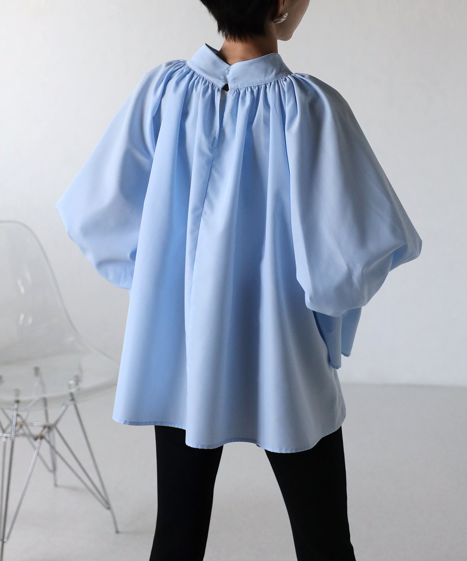 ボンジュールサガン BONJOUR SAGAN キャンディスリーブギャザーブラウス (IVORY) IVORY