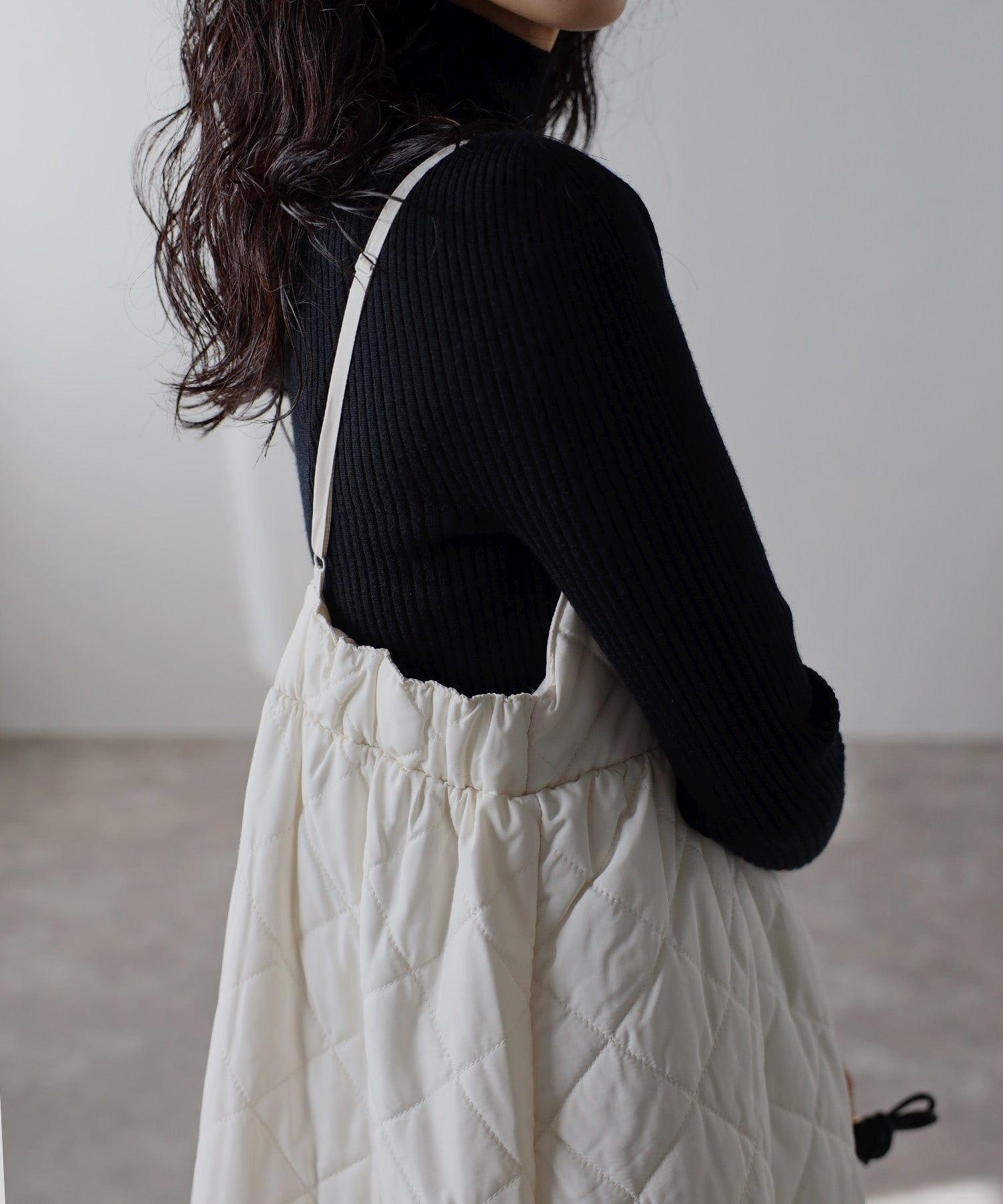 ボンジュールサガン BONJOUR SAGAN キルティングキャミワンピース (IVORY) IVORY