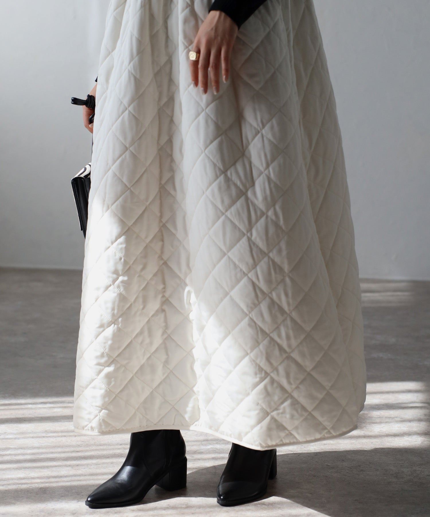 ボンジュールサガン BONJOUR SAGAN キルティングキャミワンピース (IVORY) IVORY