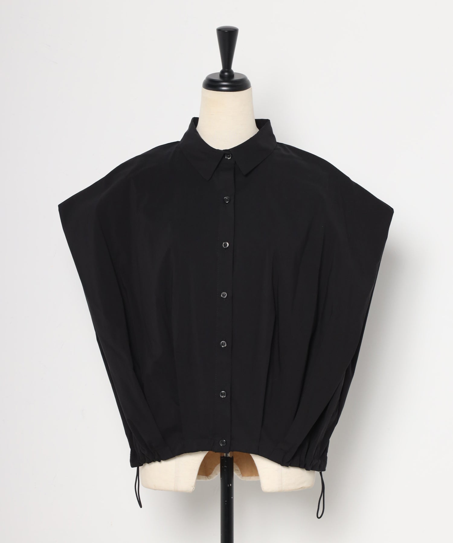 ボンジュールサガン BONJOUR SAGAN 裾ドロストタックスリーブシャツ